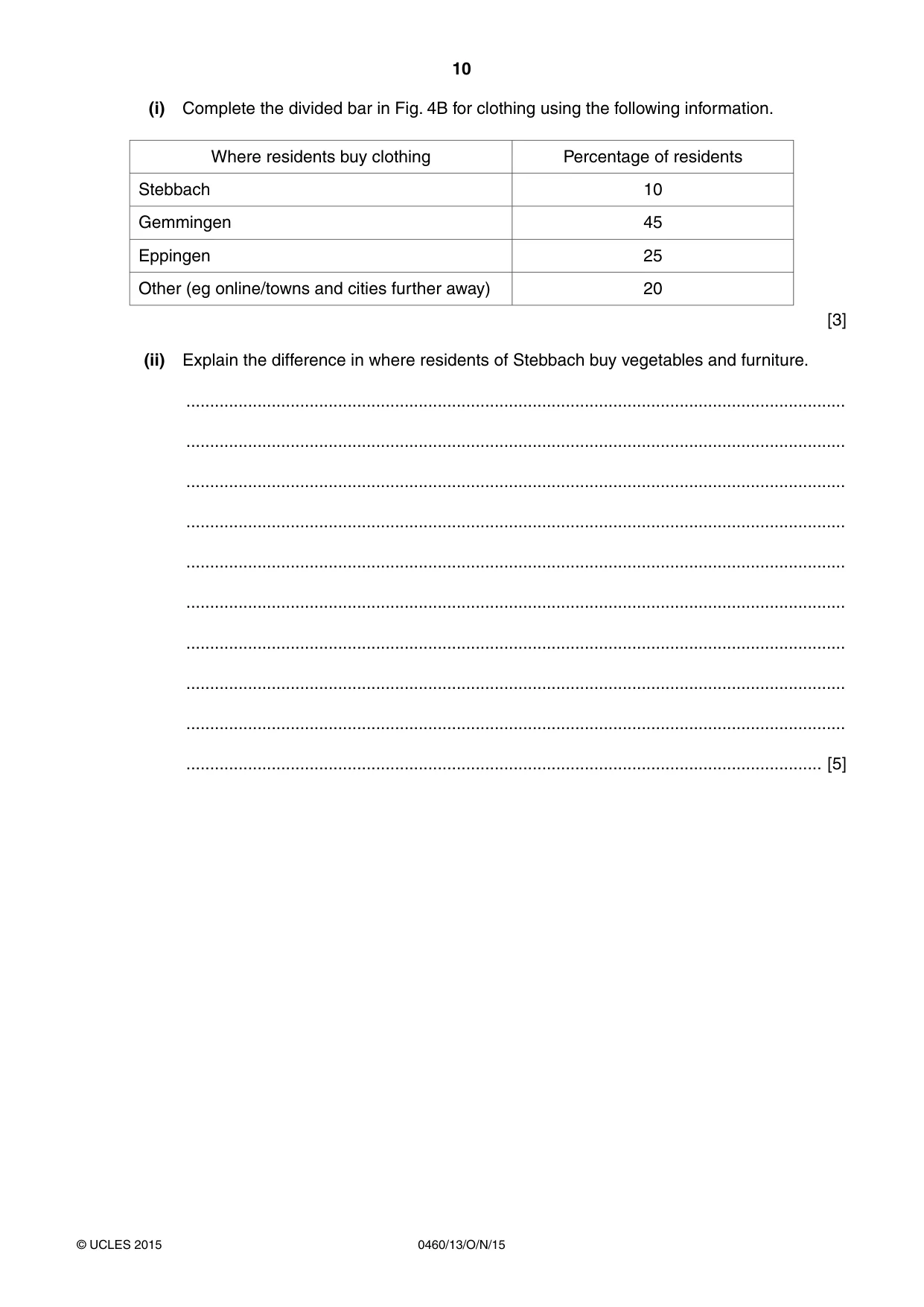 Cambridge IGCSE Geography 0460 2015 Oct/Nov Paper 1 · Variant 3 question paper, page 10 of 32
