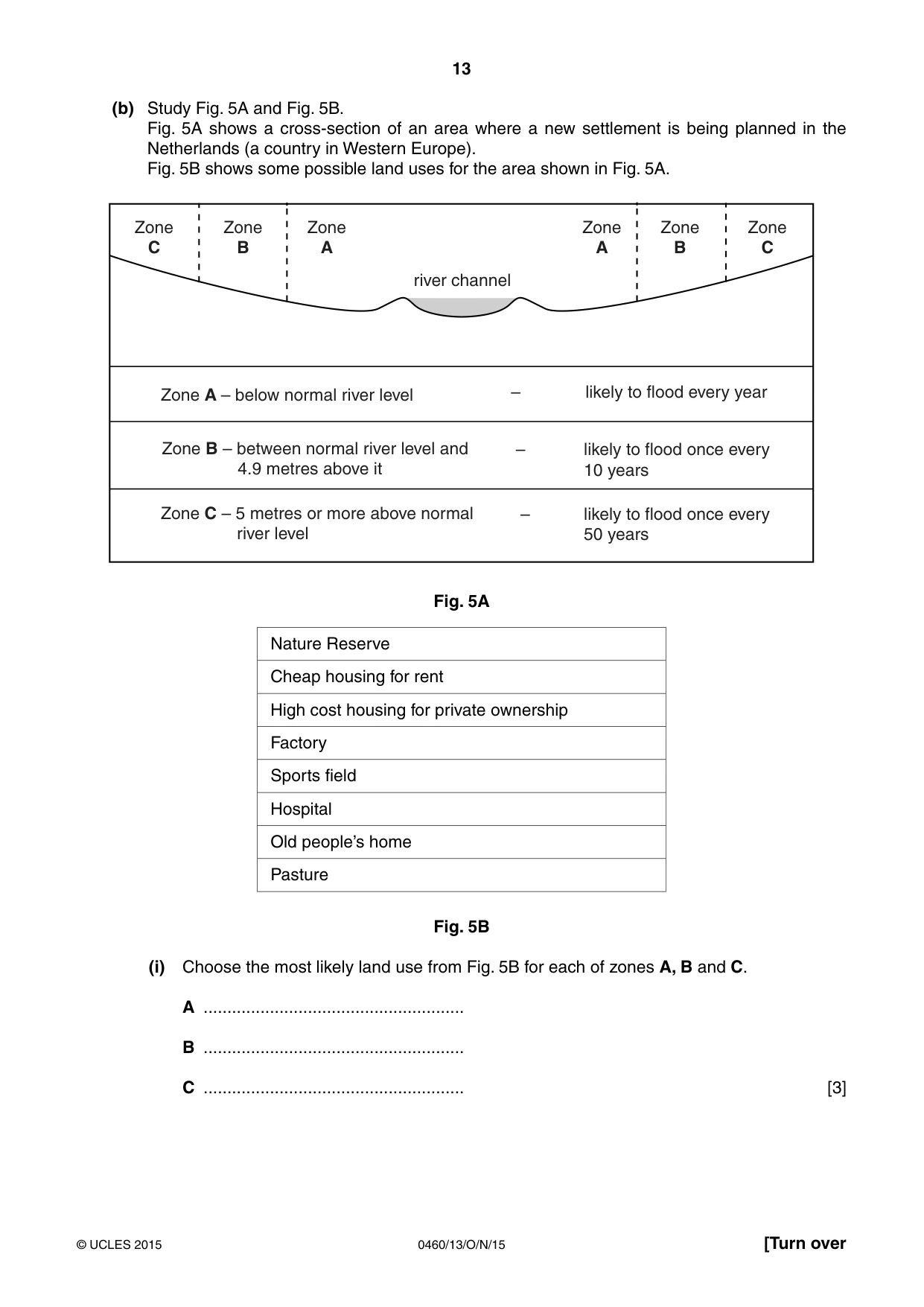 Cambridge IGCSE Geography 0460 2015 Oct/Nov Paper 1 · Variant 3 question paper, page 13 of 32