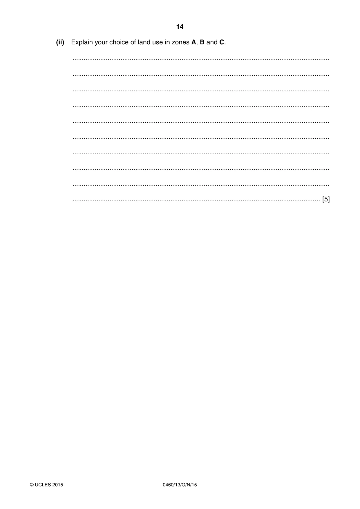 Cambridge IGCSE Geography 0460 2015 Oct/Nov Paper 1 · Variant 3 question paper, page 14 of 32