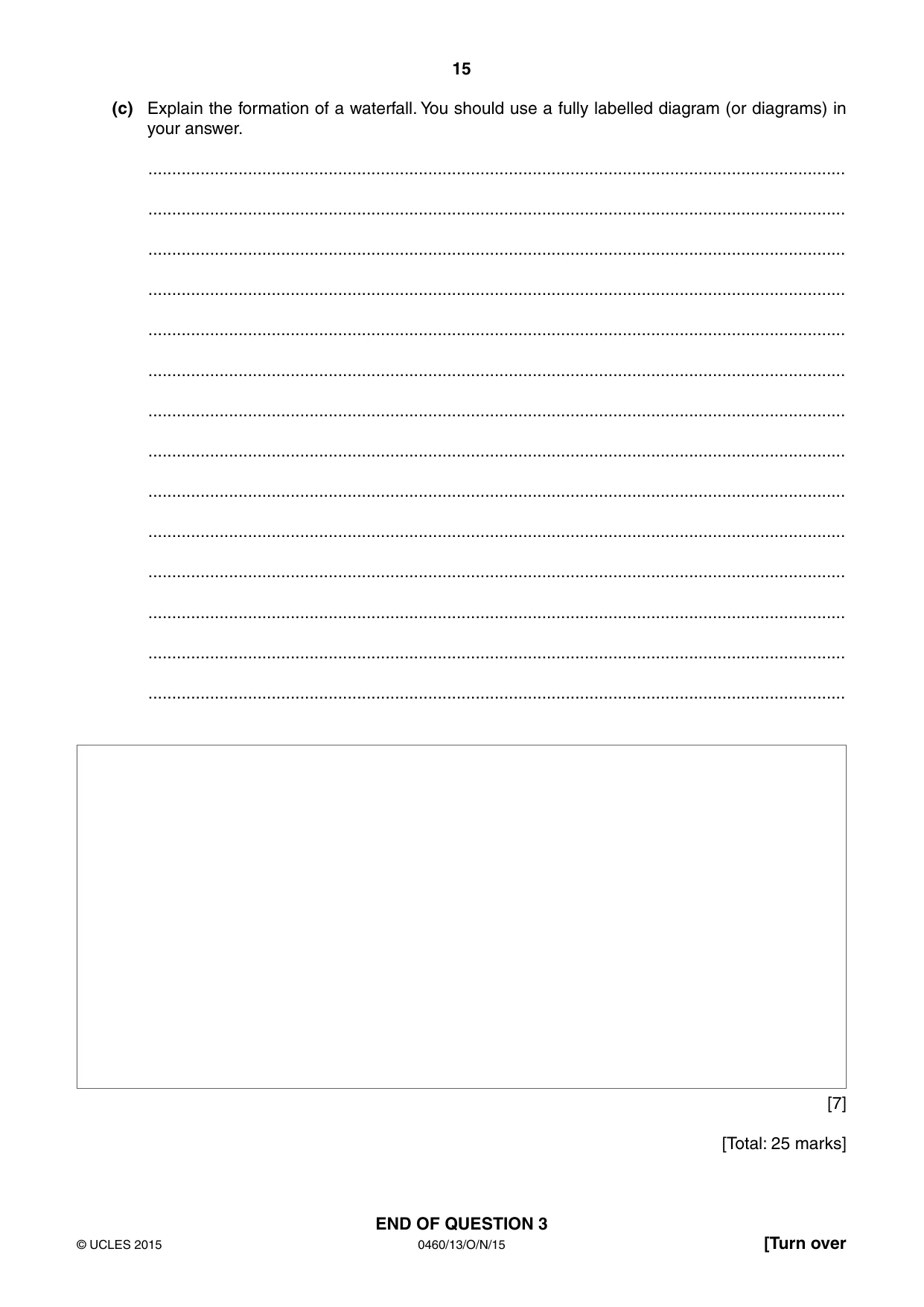 Cambridge IGCSE Geography 0460 2015 Oct/Nov Paper 1 · Variant 3 question paper, page 15 of 32