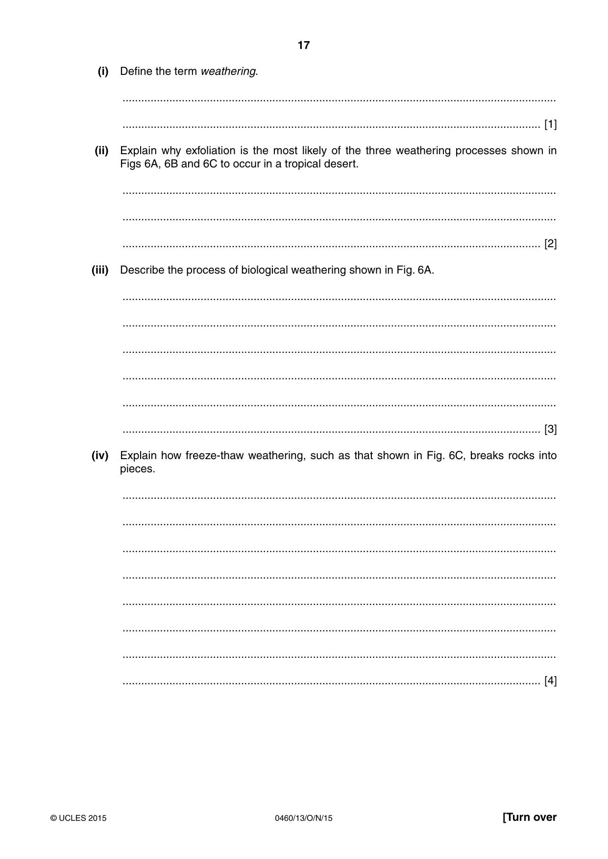 Cambridge IGCSE Geography 0460 2015 Oct/Nov Paper 1 · Variant 3 question paper, page 17 of 32