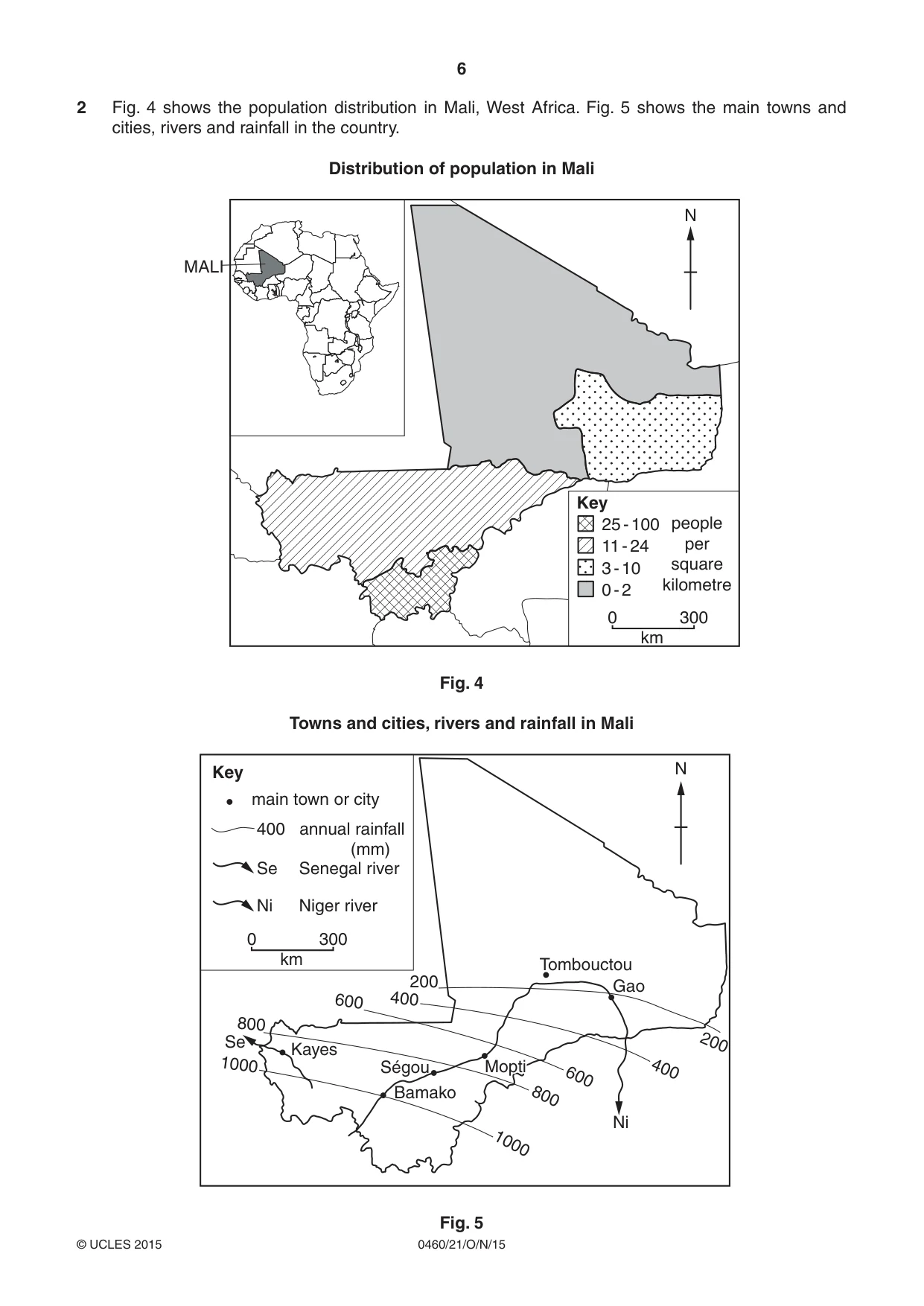 Cambridge IGCSE Geography 0460 2015 Oct/Nov Paper 2 · Variant 1 question paper, page 6 of 20