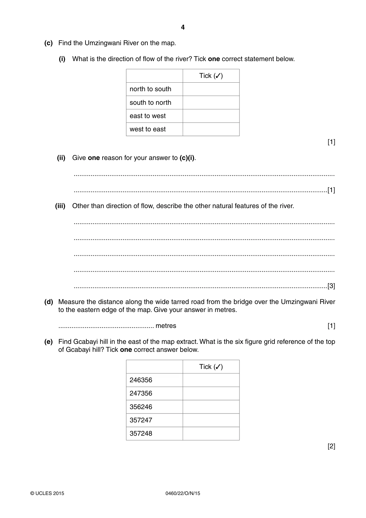 Cambridge IGCSE Geography 0460 2015 Oct/Nov Paper 2 · Variant 2 question paper, page 4 of 20
