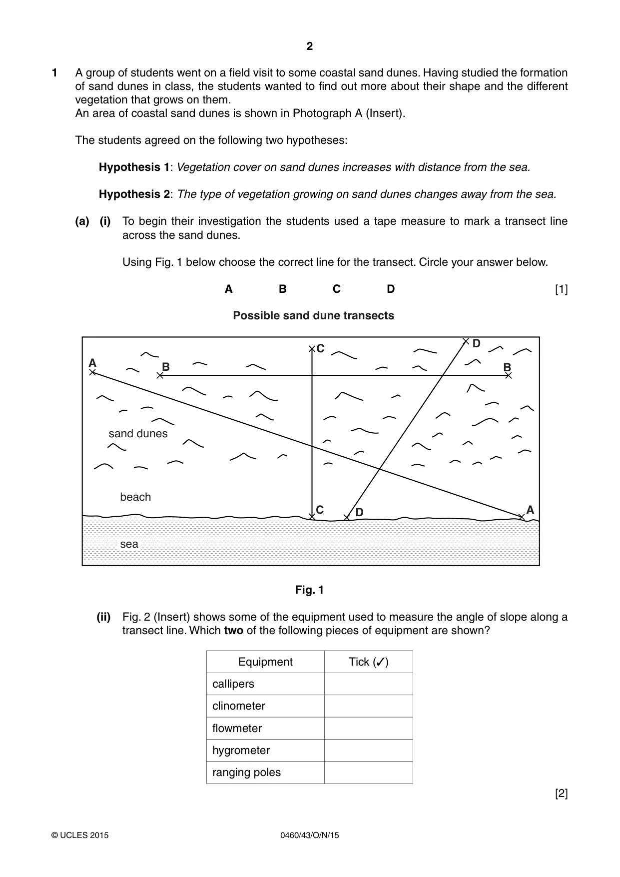 Cambridge IGCSE Geography 0460 2015 Oct/Nov Paper 4 · Variant 3 question paper, page 2 of 16