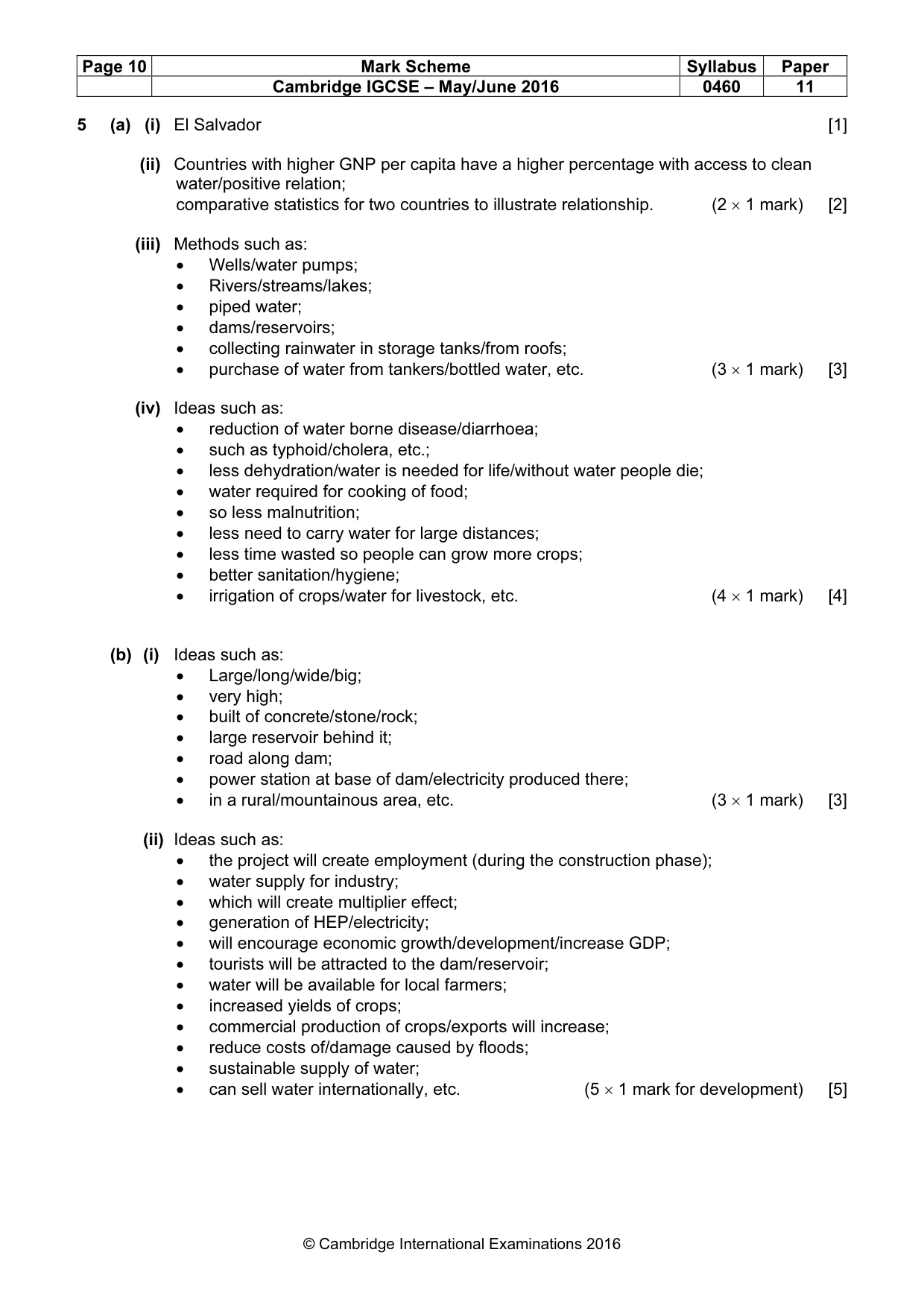 Mark scheme, page 10 of 13