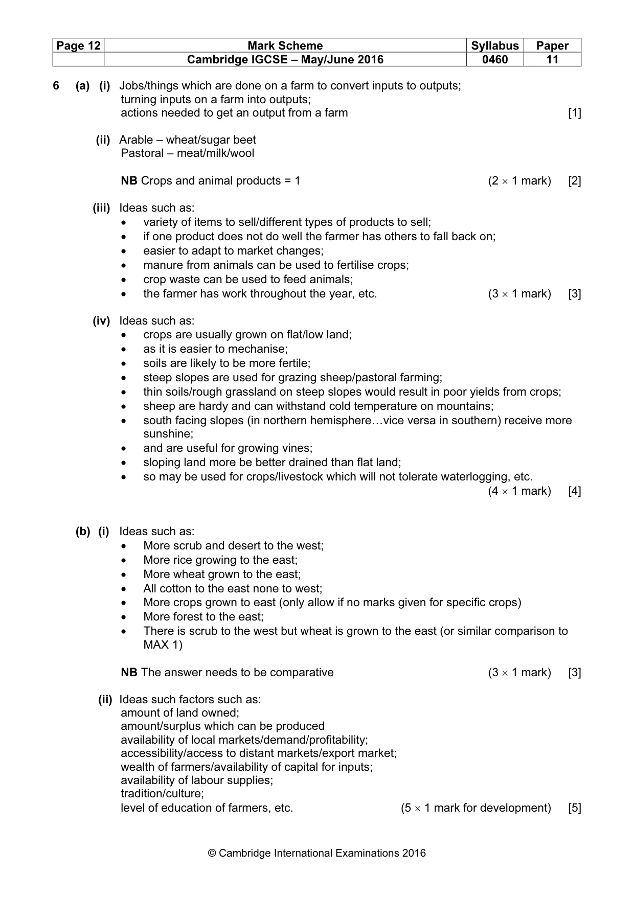 Mark scheme, page 12 of 13