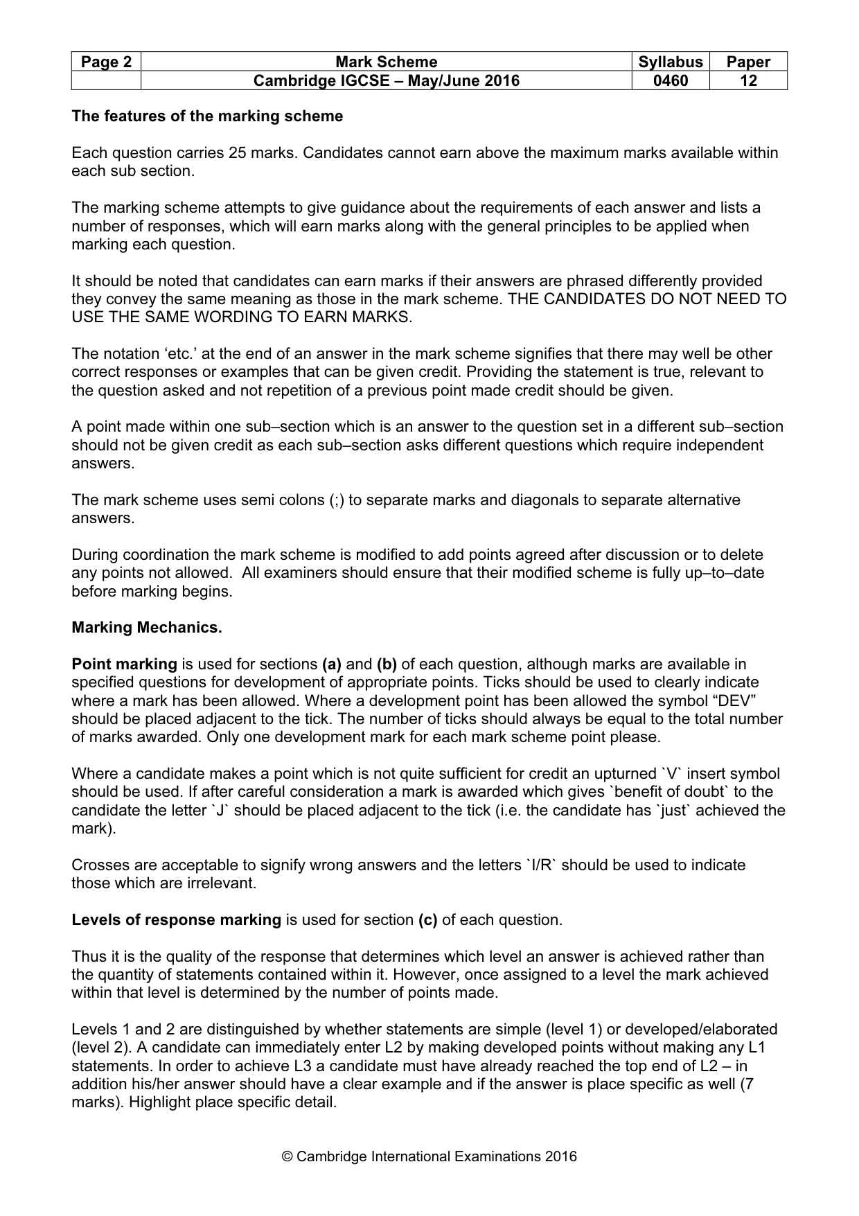 Mark scheme, page 2 of 20
