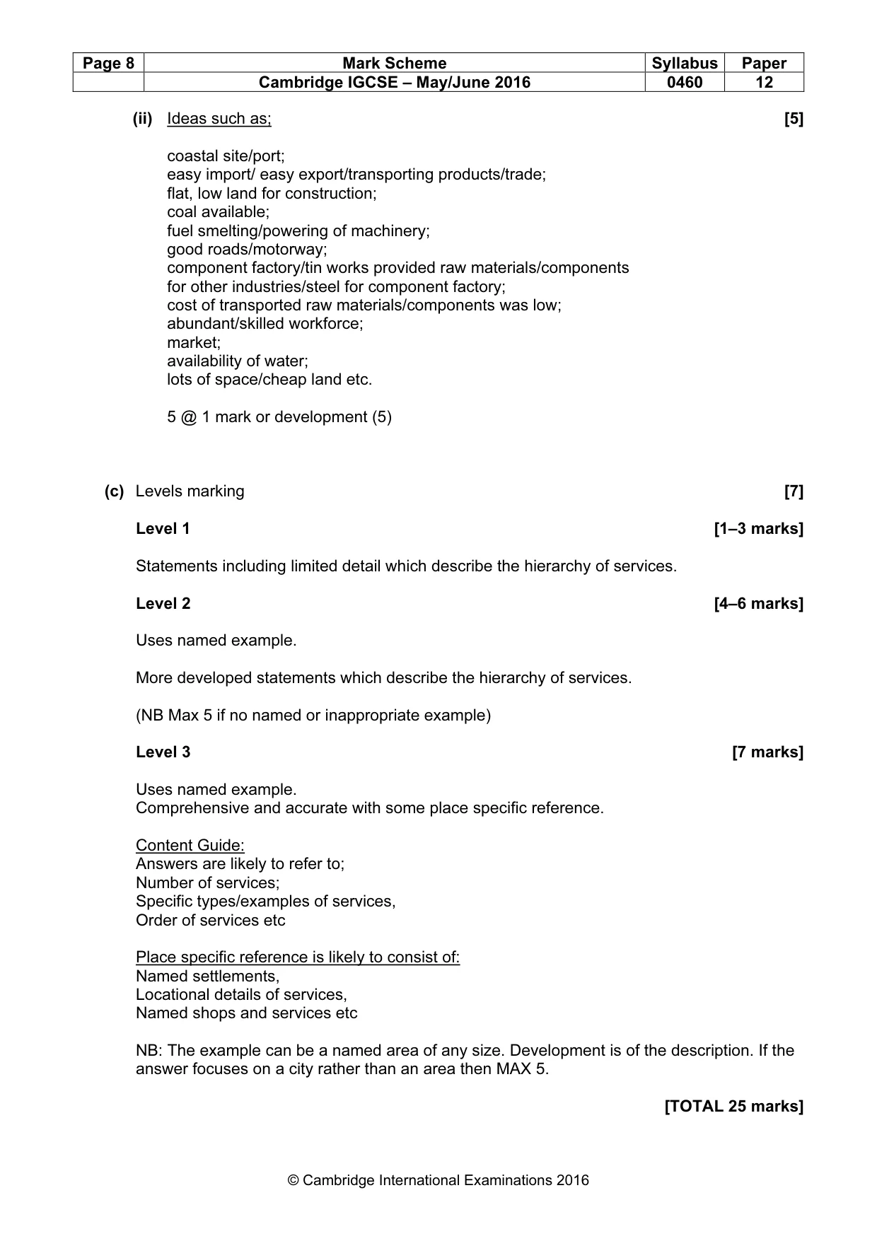 Mark scheme, page 8 of 20
