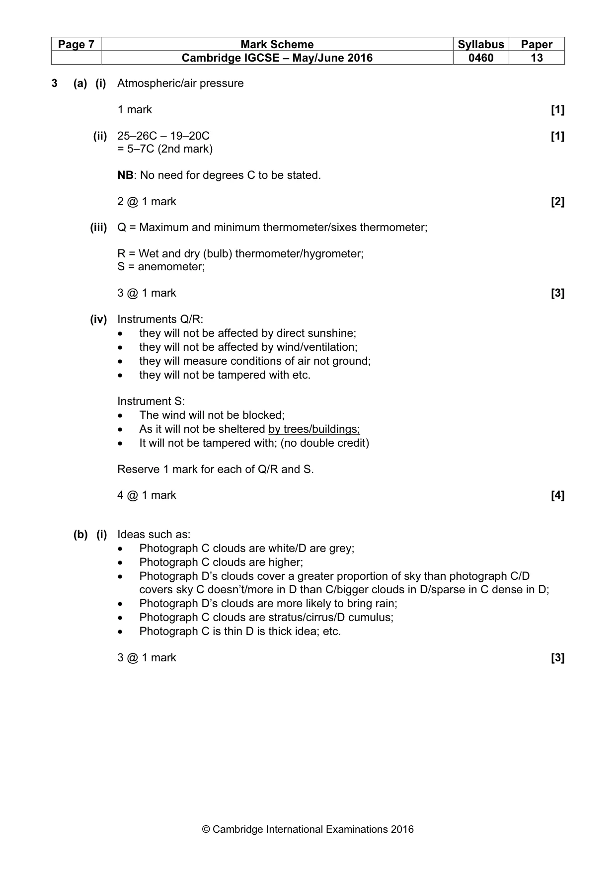 Mark scheme, page 7 of 15
