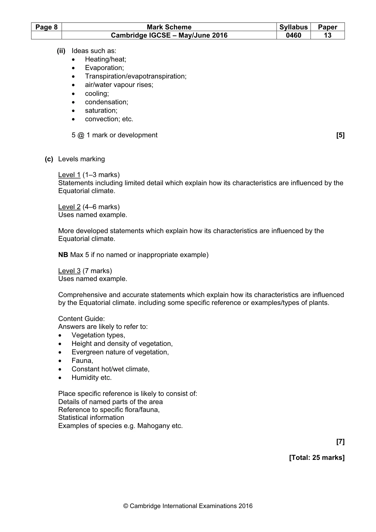 Mark scheme, page 8 of 15