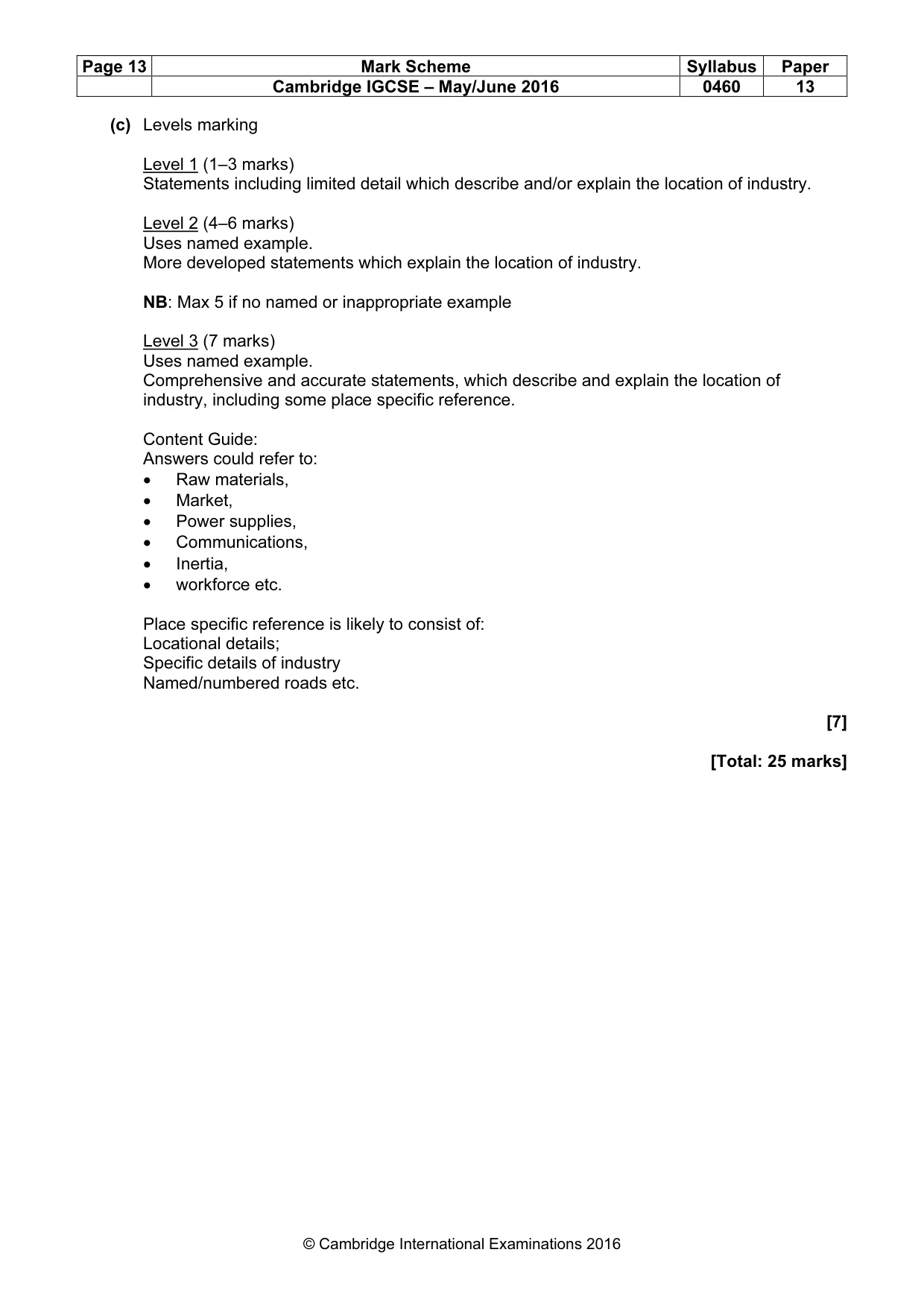 Mark scheme, page 13 of 15