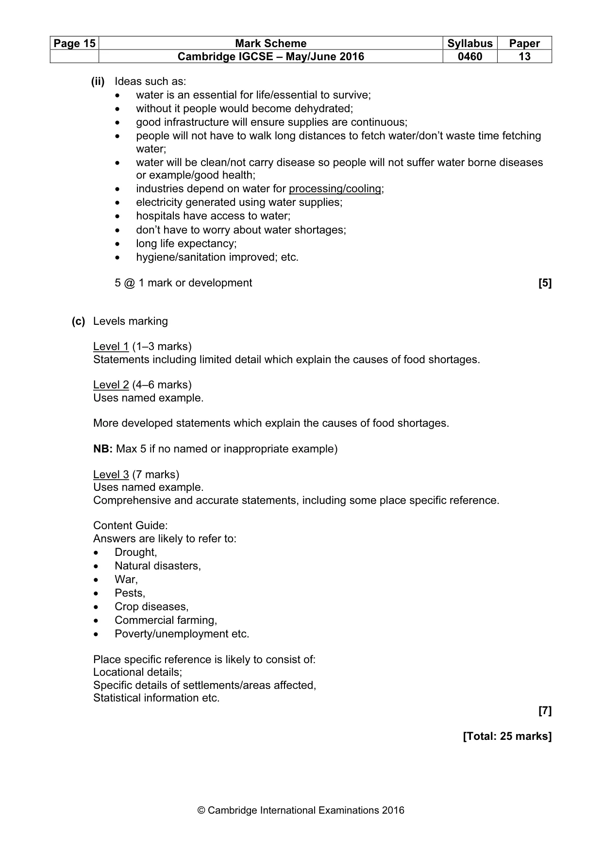 Mark scheme, page 15 of 15