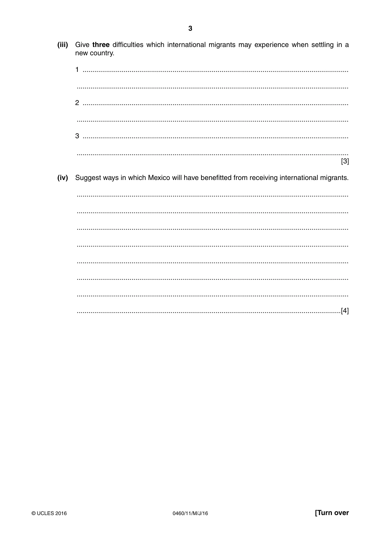 Cambridge IGCSE Geography 0460 2016 May/June Paper 1 · Variant 1 question paper, page 3 of 36
