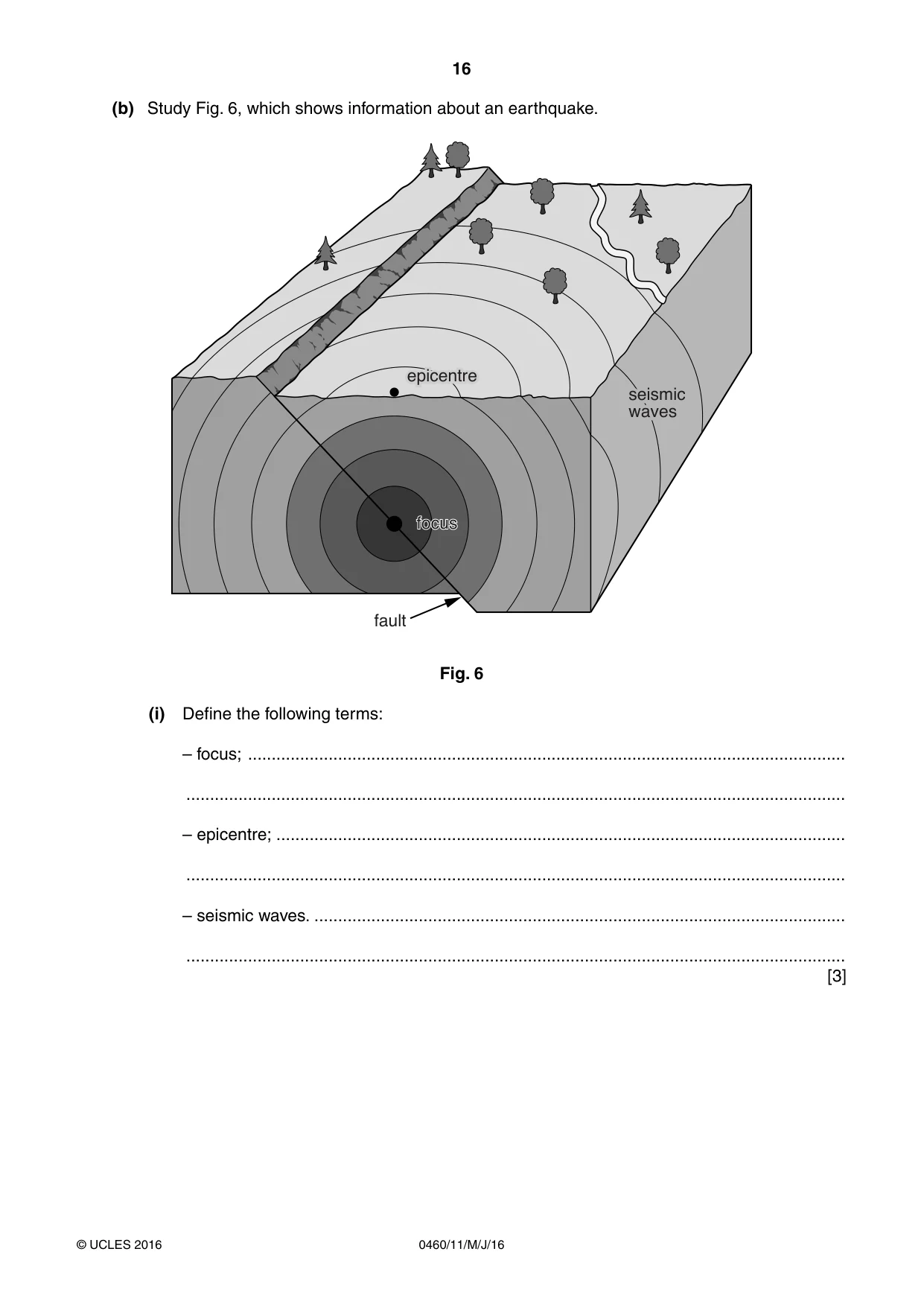 Cambridge IGCSE Geography 0460 2016 May/June Paper 1 · Variant 1 question paper, page 16 of 36