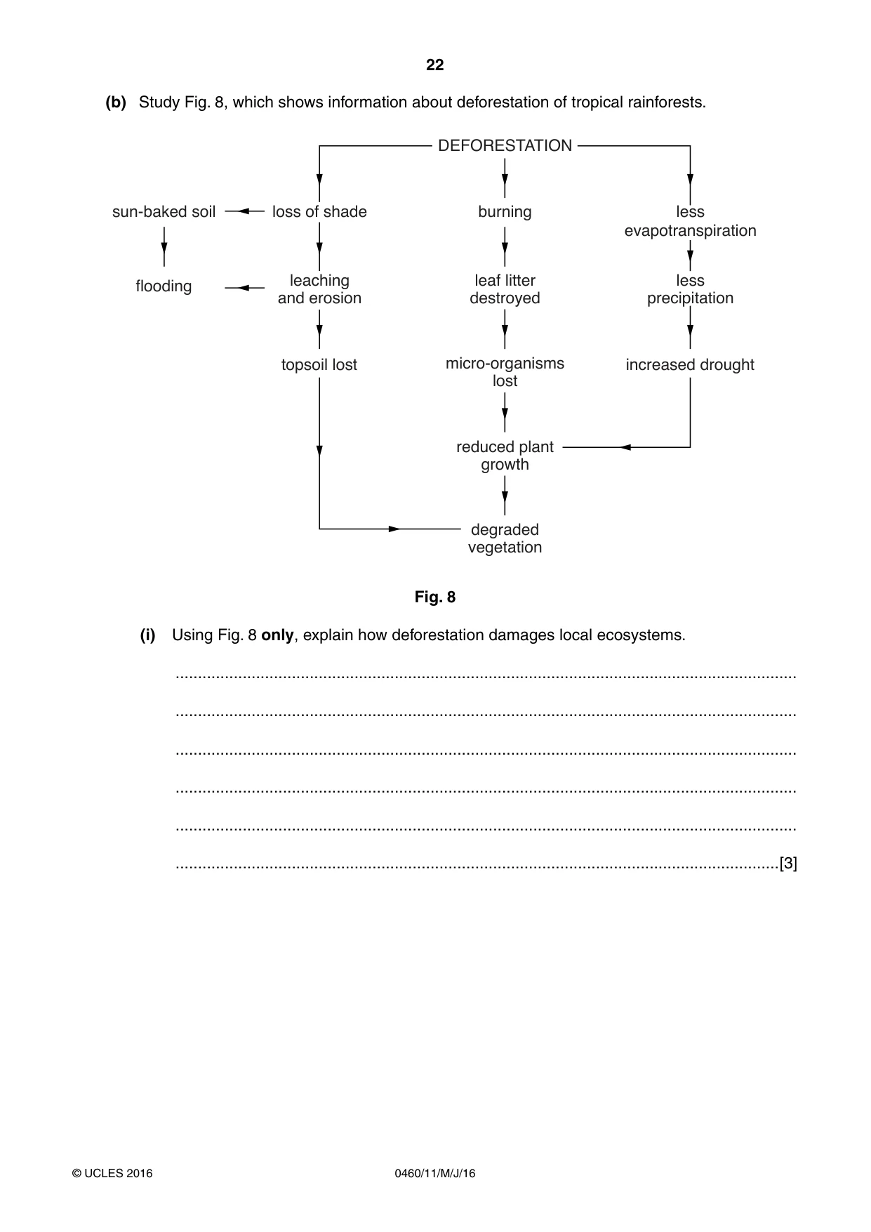 Cambridge IGCSE Geography 0460 2016 May/June Paper 1 · Variant 1 question paper, page 22 of 36