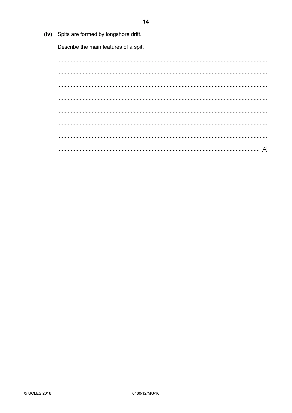 Cambridge IGCSE Geography 0460 2016 May/June Paper 1 · Variant 2 question paper, page 14 of 32