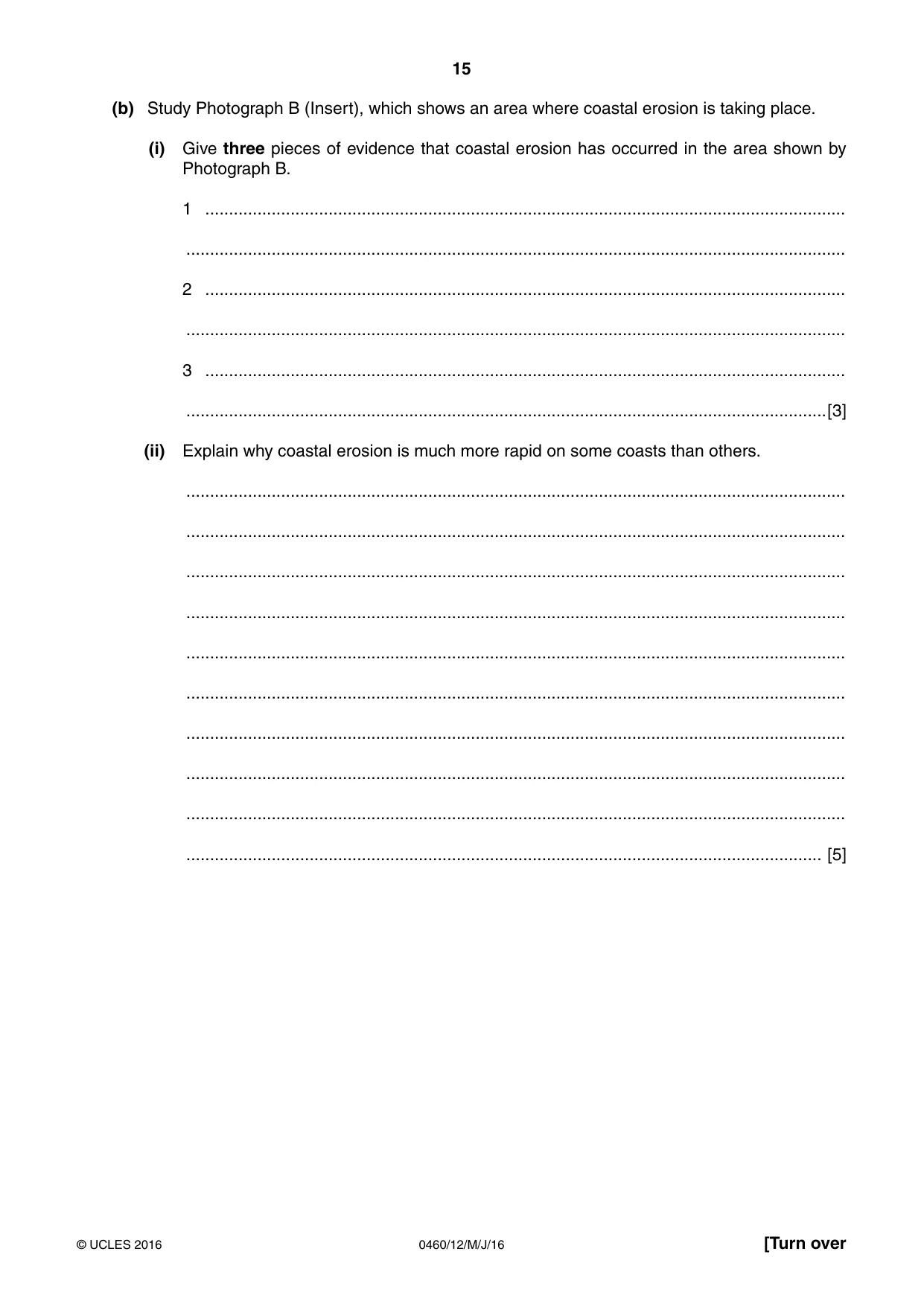 Cambridge IGCSE Geography 0460 2016 May/June Paper 1 · Variant 2 question paper, page 15 of 32