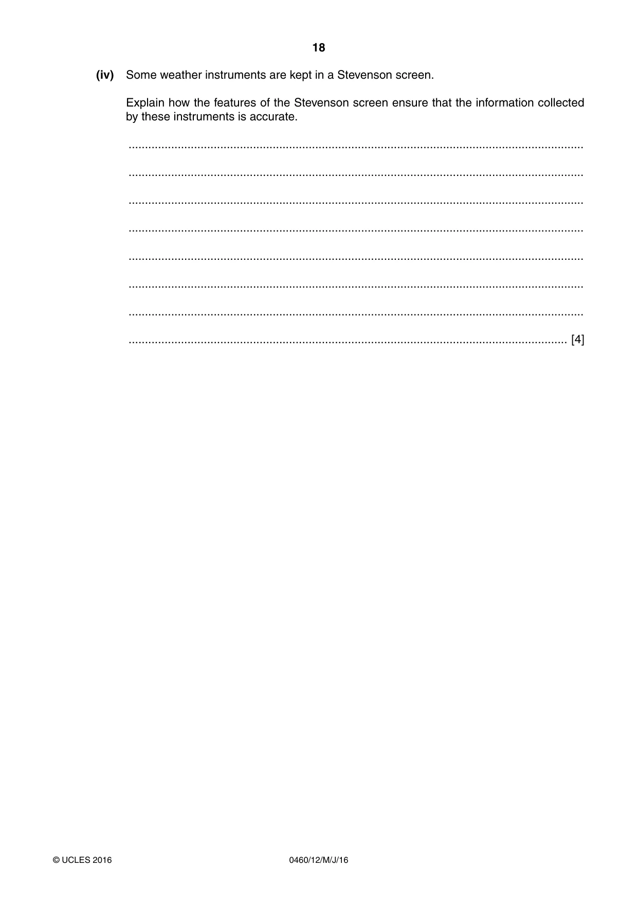 Cambridge IGCSE Geography 0460 2016 May/June Paper 1 · Variant 2 question paper, page 18 of 32