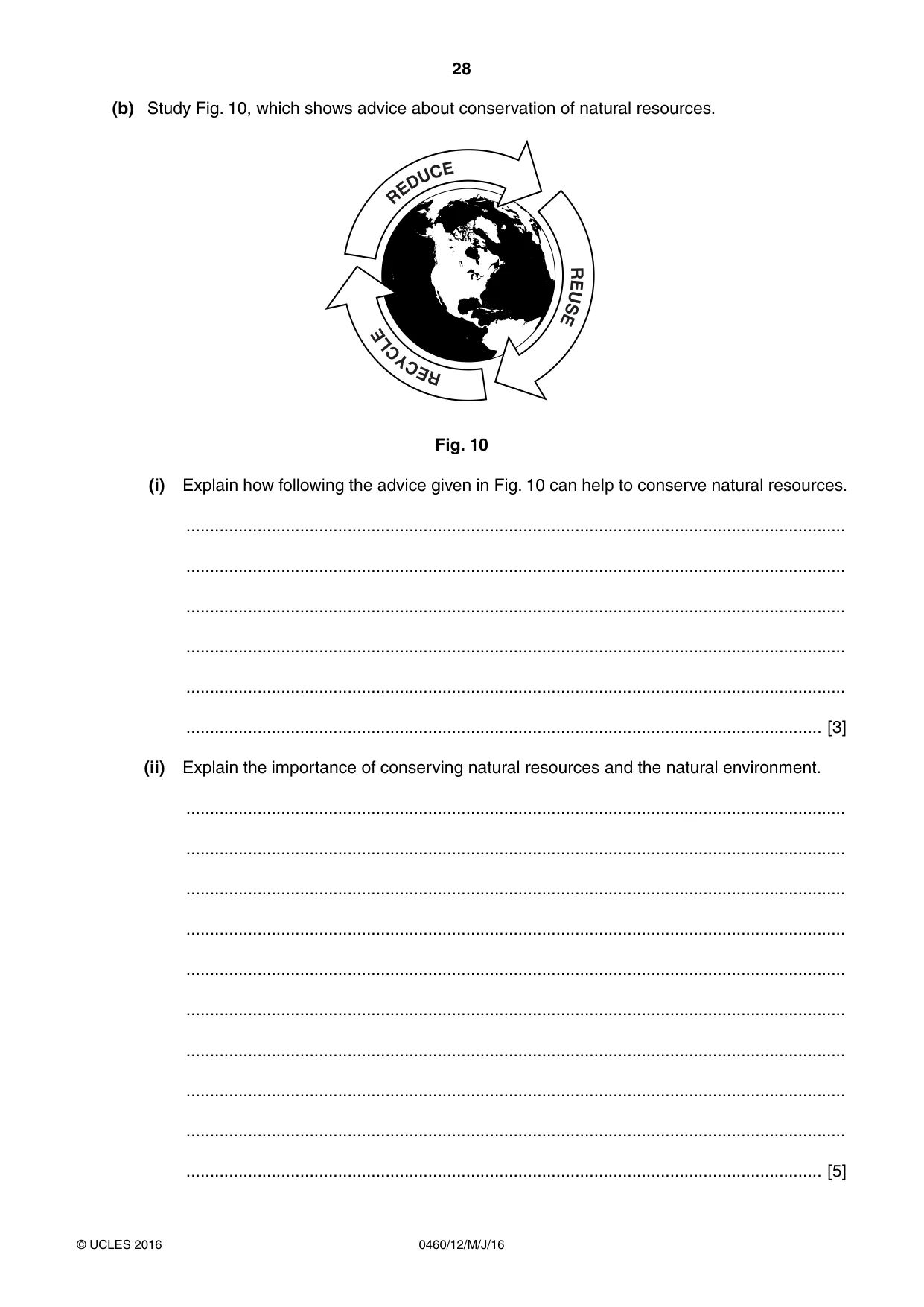 Cambridge IGCSE Geography 0460 2016 May/June Paper 1 · Variant 2 question paper, page 28 of 32