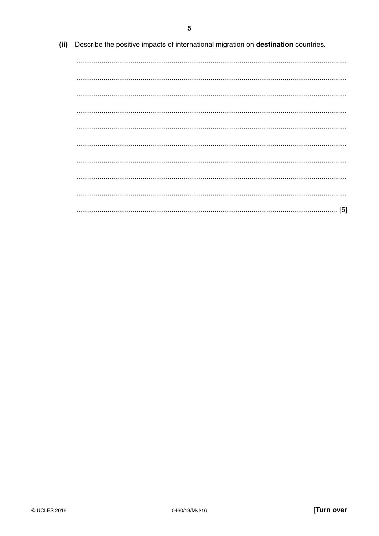 Cambridge IGCSE Geography 0460 2016 May/June Paper 1 · Variant 3 question paper, page 5 of 32