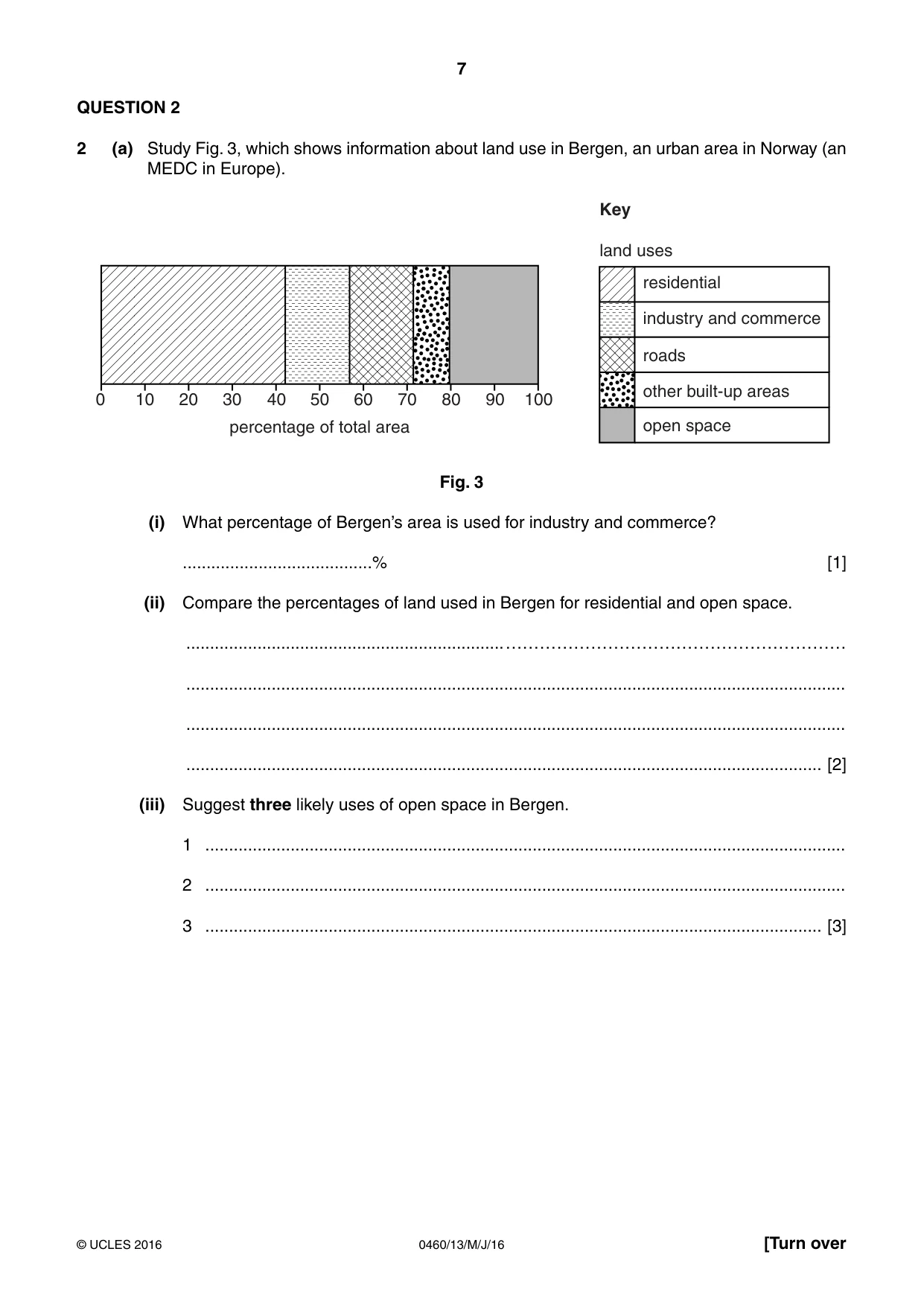 Cambridge IGCSE Geography 0460 2016 May/June Paper 1 · Variant 3 question paper, page 7 of 32