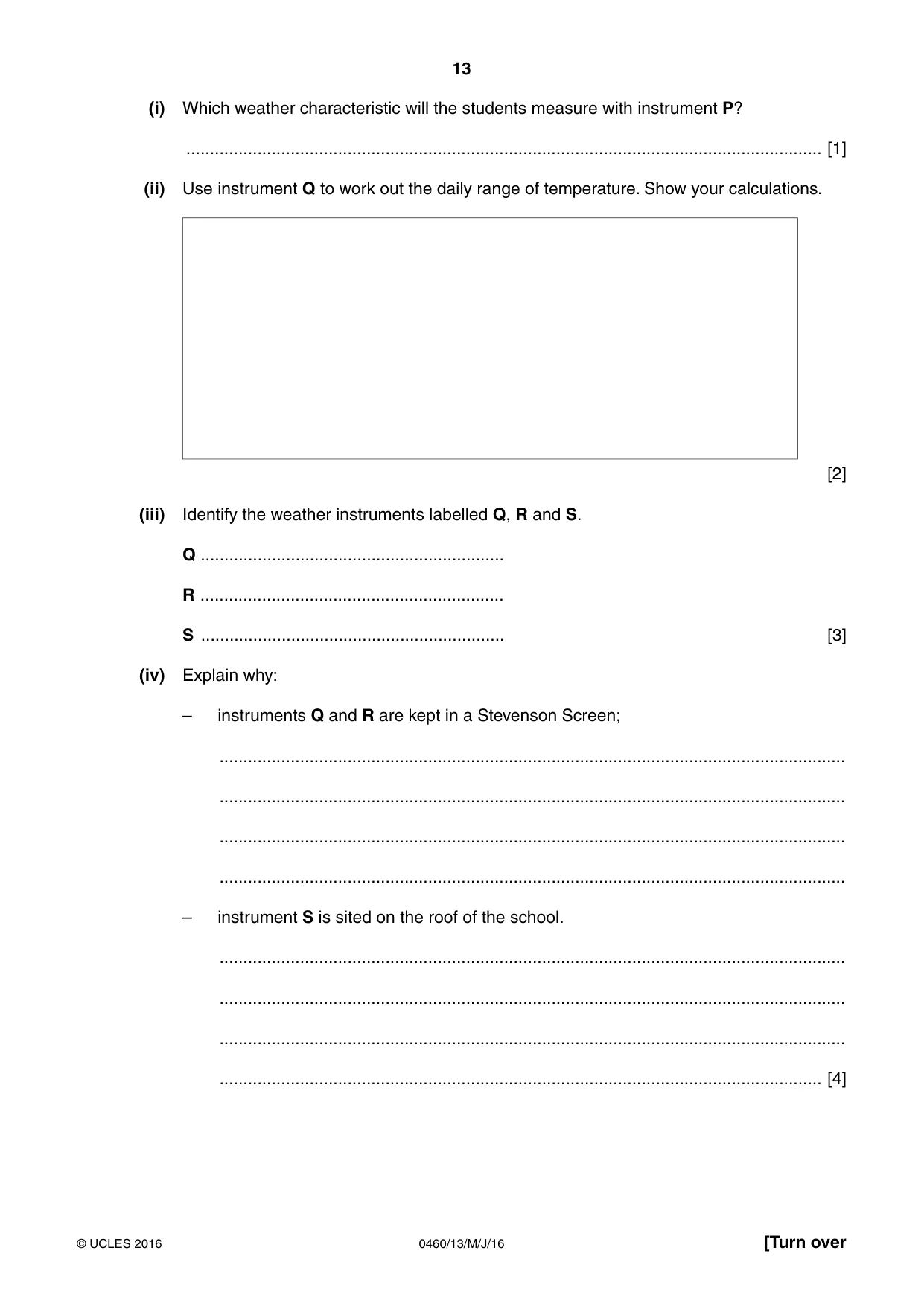 Cambridge IGCSE Geography 0460 2016 May/June Paper 1 · Variant 3 question paper, page 13 of 32