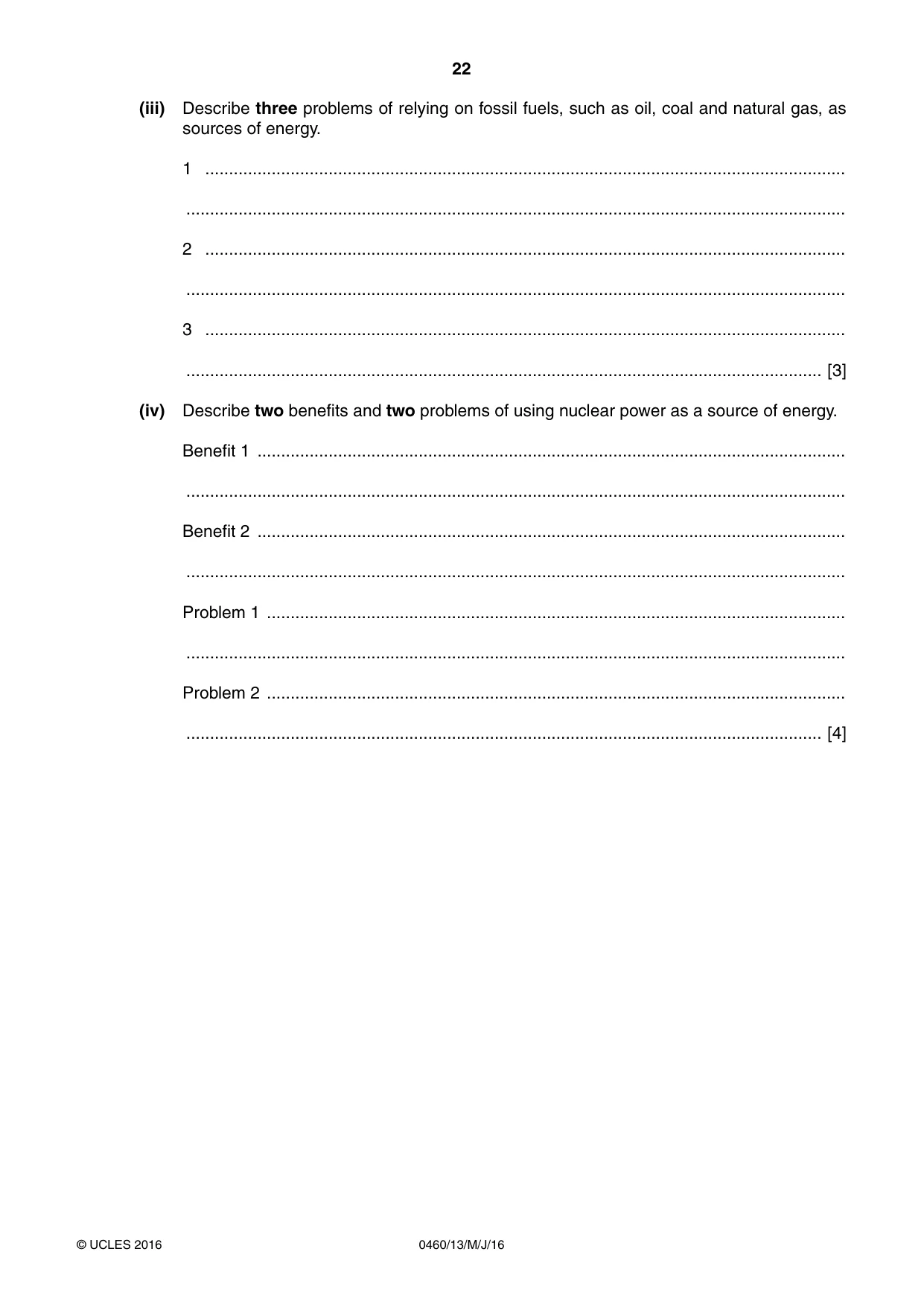 Cambridge IGCSE Geography 0460 2016 May/June Paper 1 · Variant 3 question paper, page 22 of 32