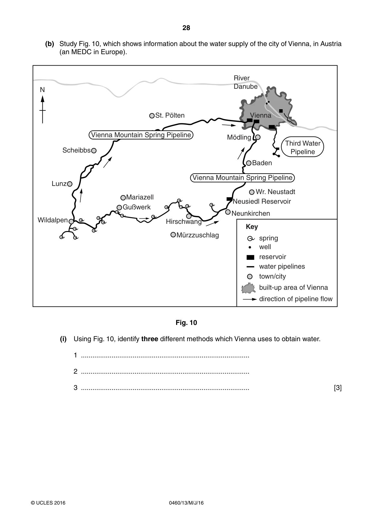 Cambridge IGCSE Geography 0460 2016 May/June Paper 1 · Variant 3 question paper, page 28 of 32