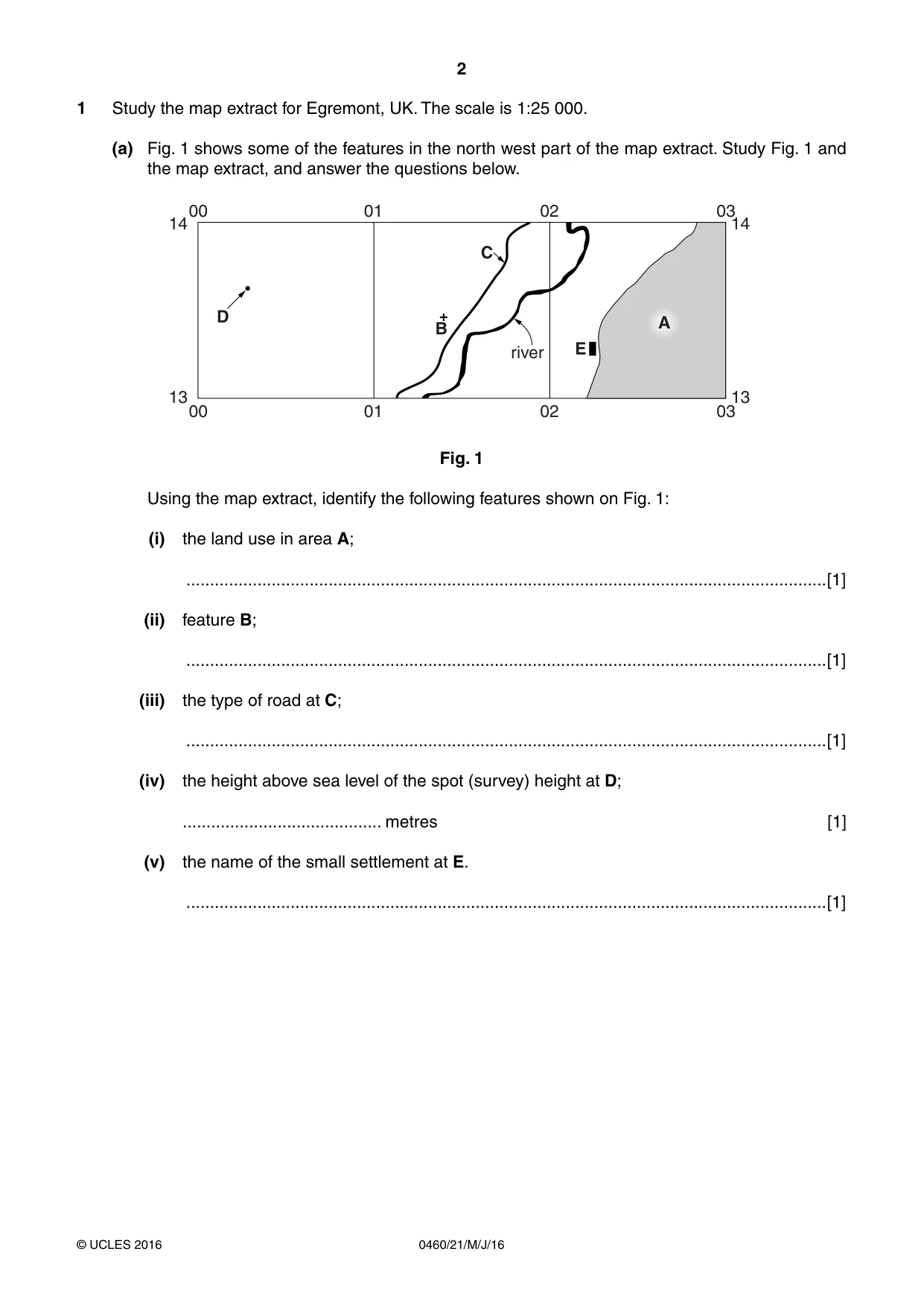Cambridge IGCSE Geography 0460 2016 May/June Paper 2 · Variant 1 question paper, page 2 of 20