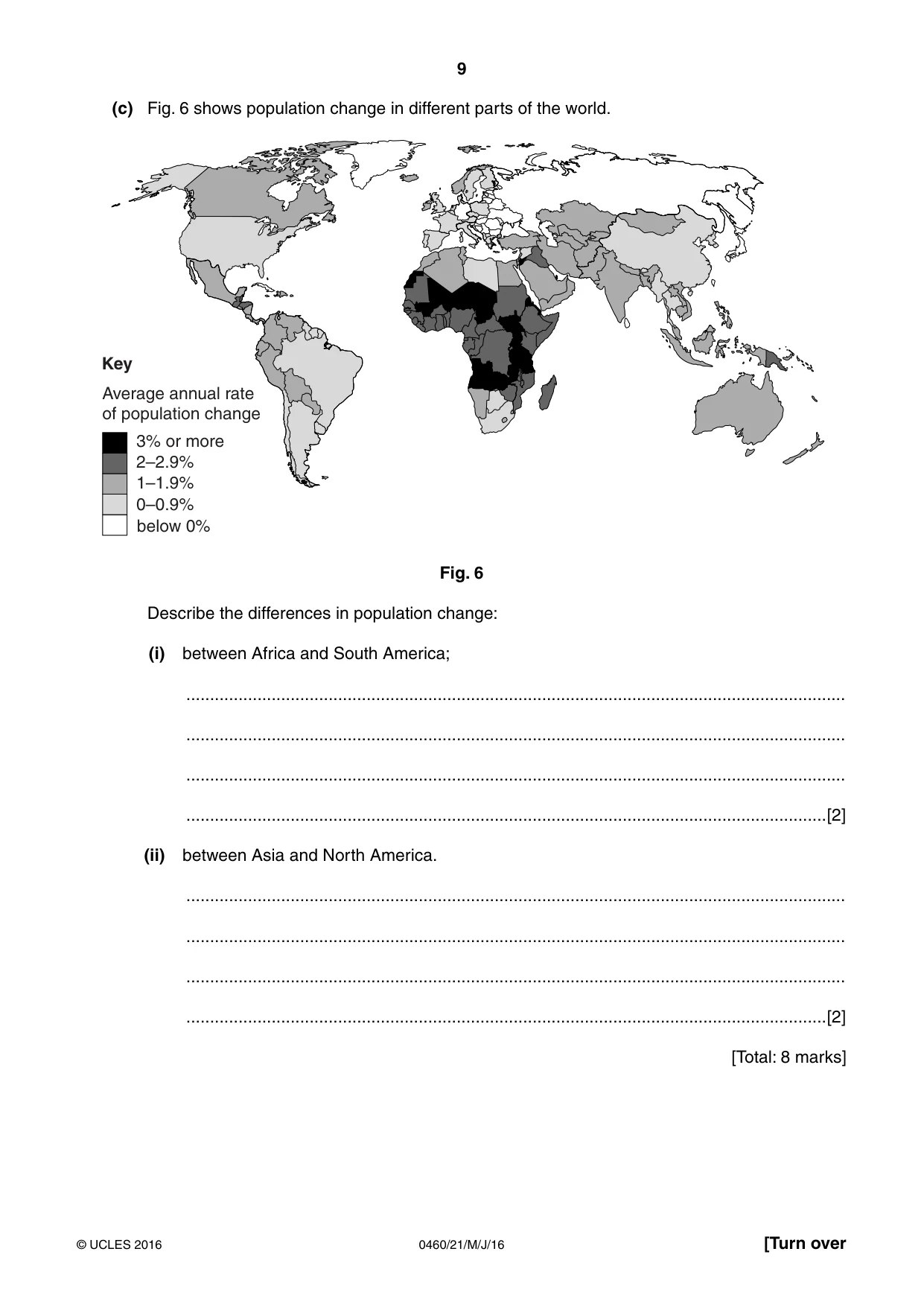 Cambridge IGCSE Geography 0460 2016 May/June Paper 2 · Variant 1 question paper, page 9 of 20