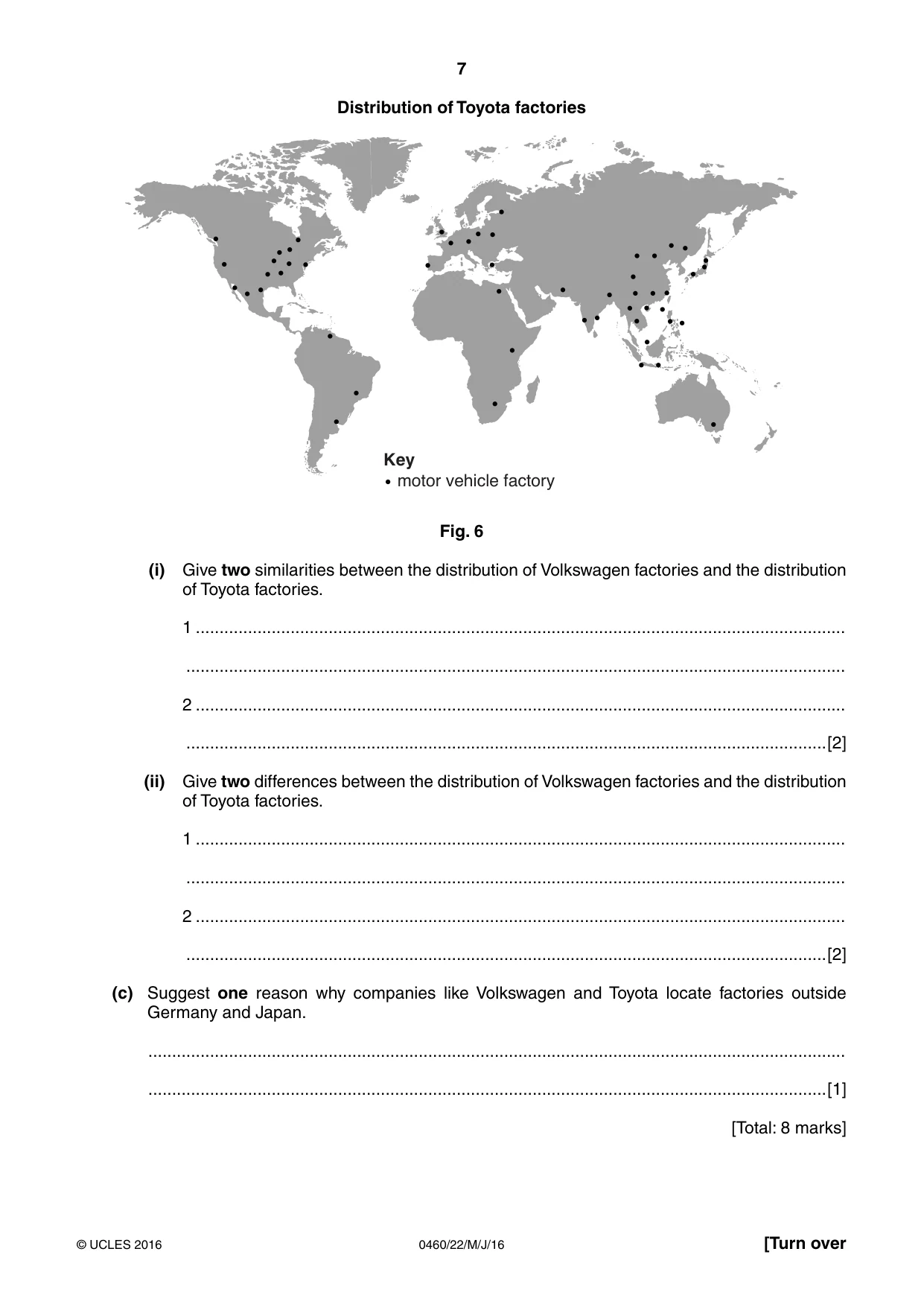 Cambridge IGCSE Geography 0460 2016 May/June Paper 2 · Variant 2 question paper, page 7 of 20