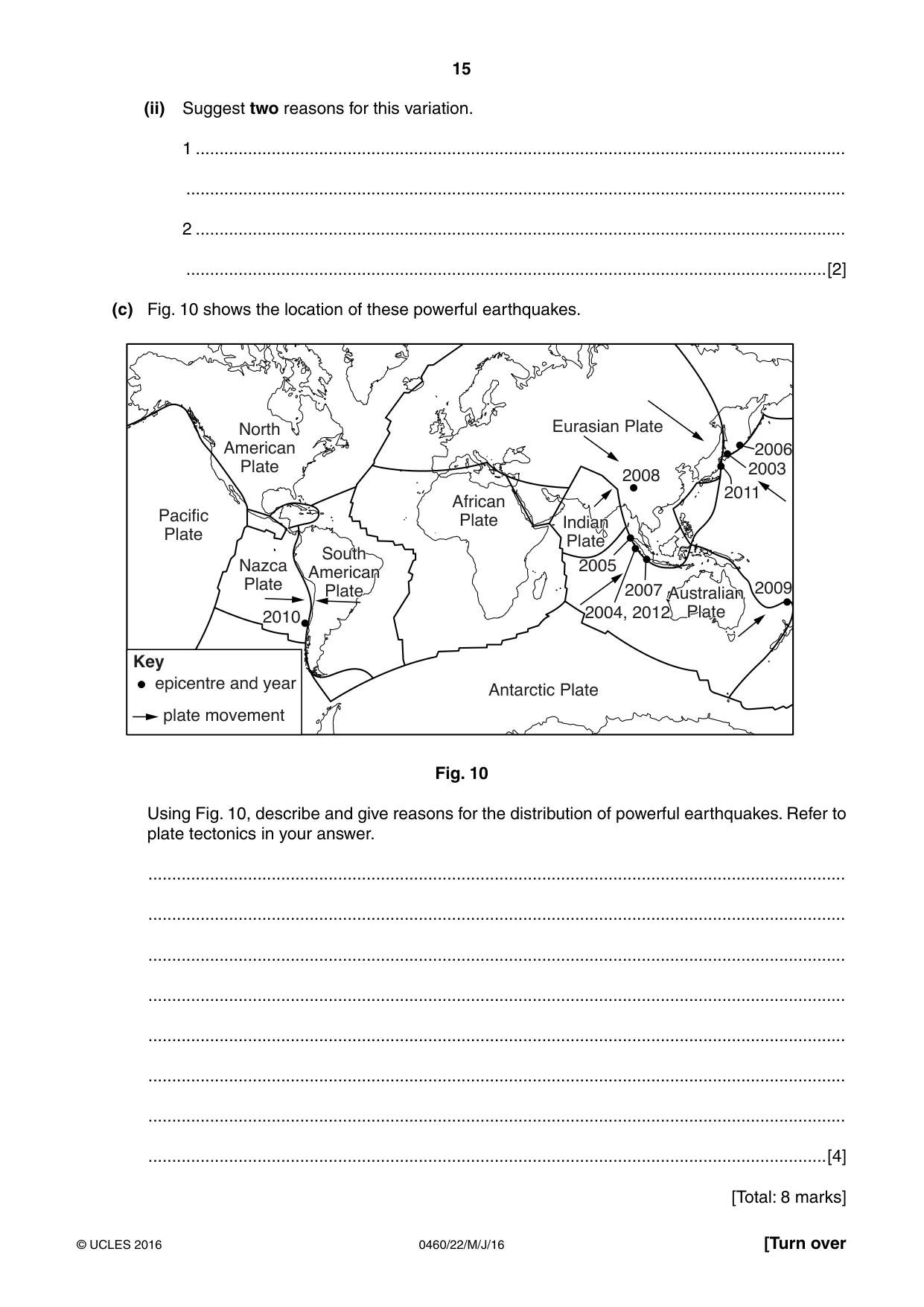 Cambridge IGCSE Geography 0460 2016 May/June Paper 2 · Variant 2 question paper, page 15 of 20