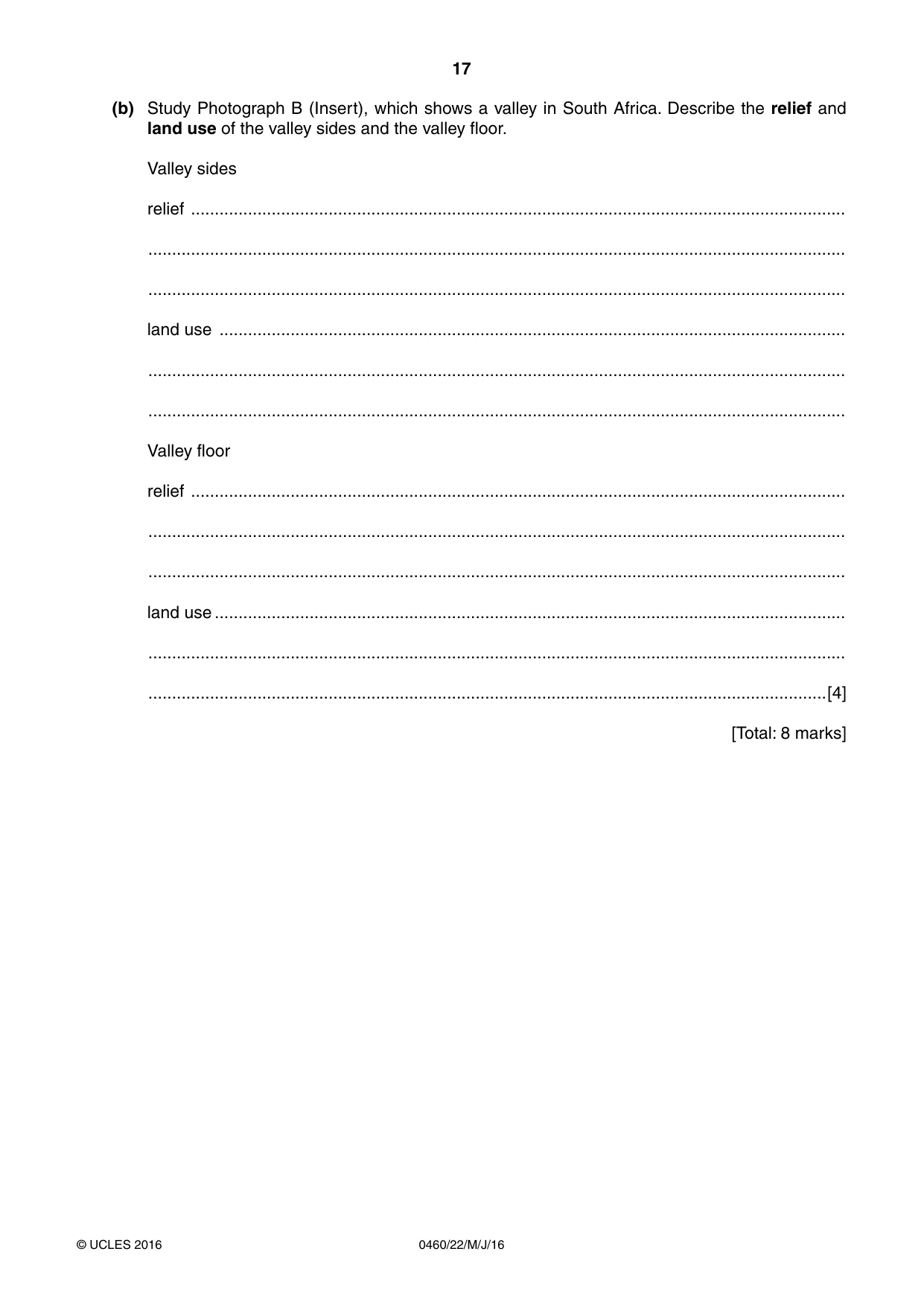 Cambridge IGCSE Geography 0460 2016 May/June Paper 2 · Variant 2 question paper, page 17 of 20