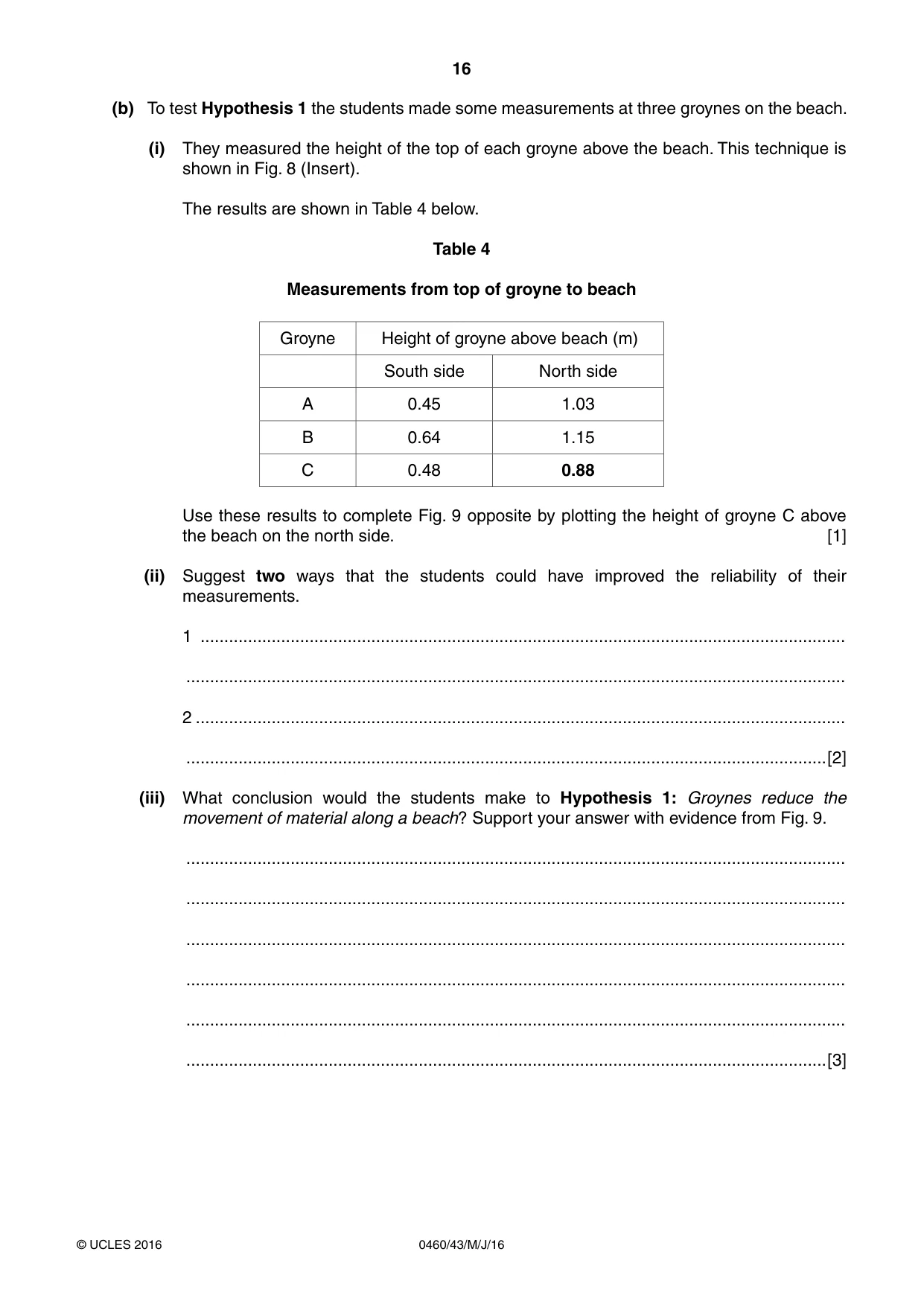 Cambridge IGCSE Geography 0460 2016 May/June Paper 4 · Variant 3 question paper, page 16 of 24
