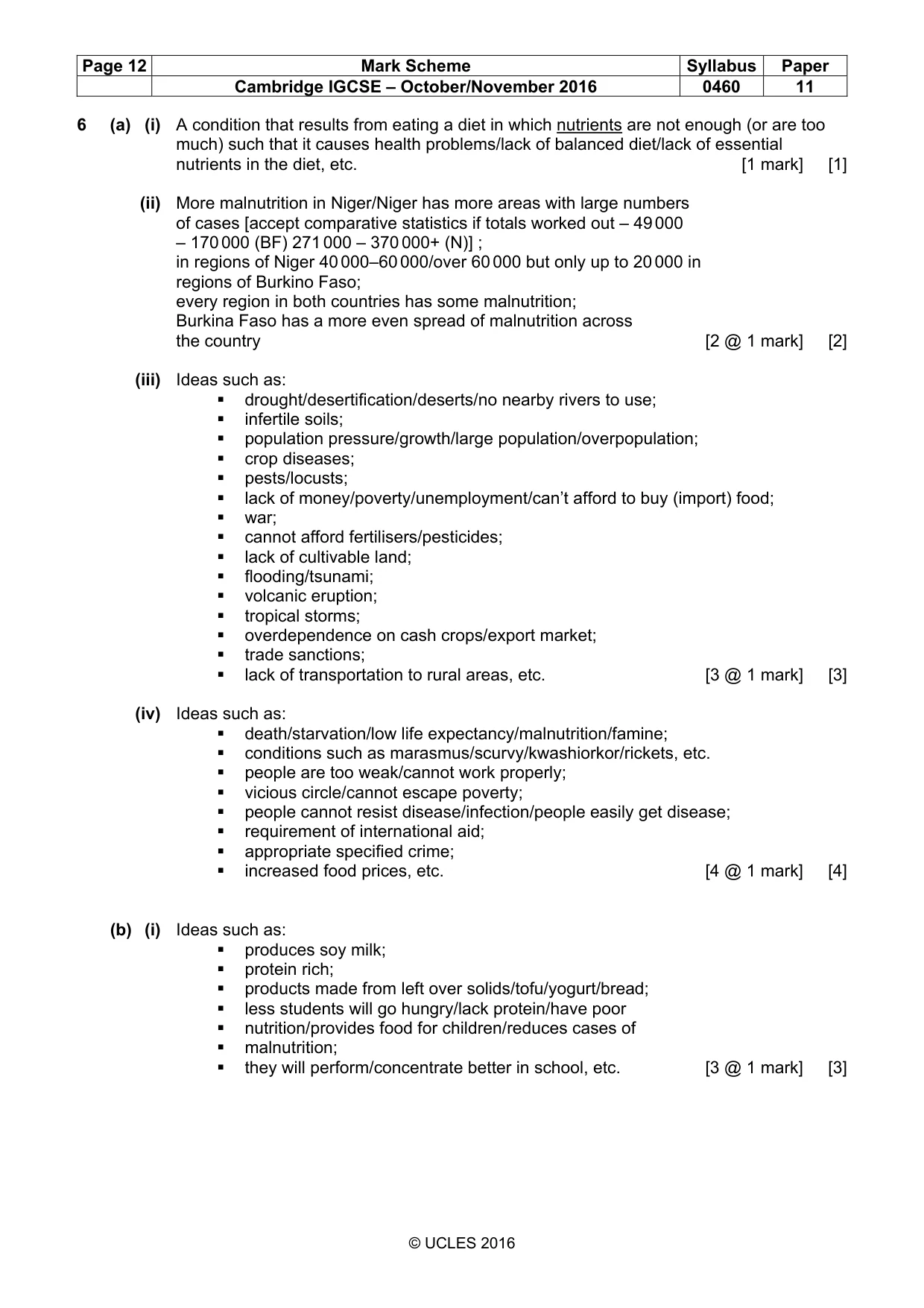 Mark scheme, page 12 of 13