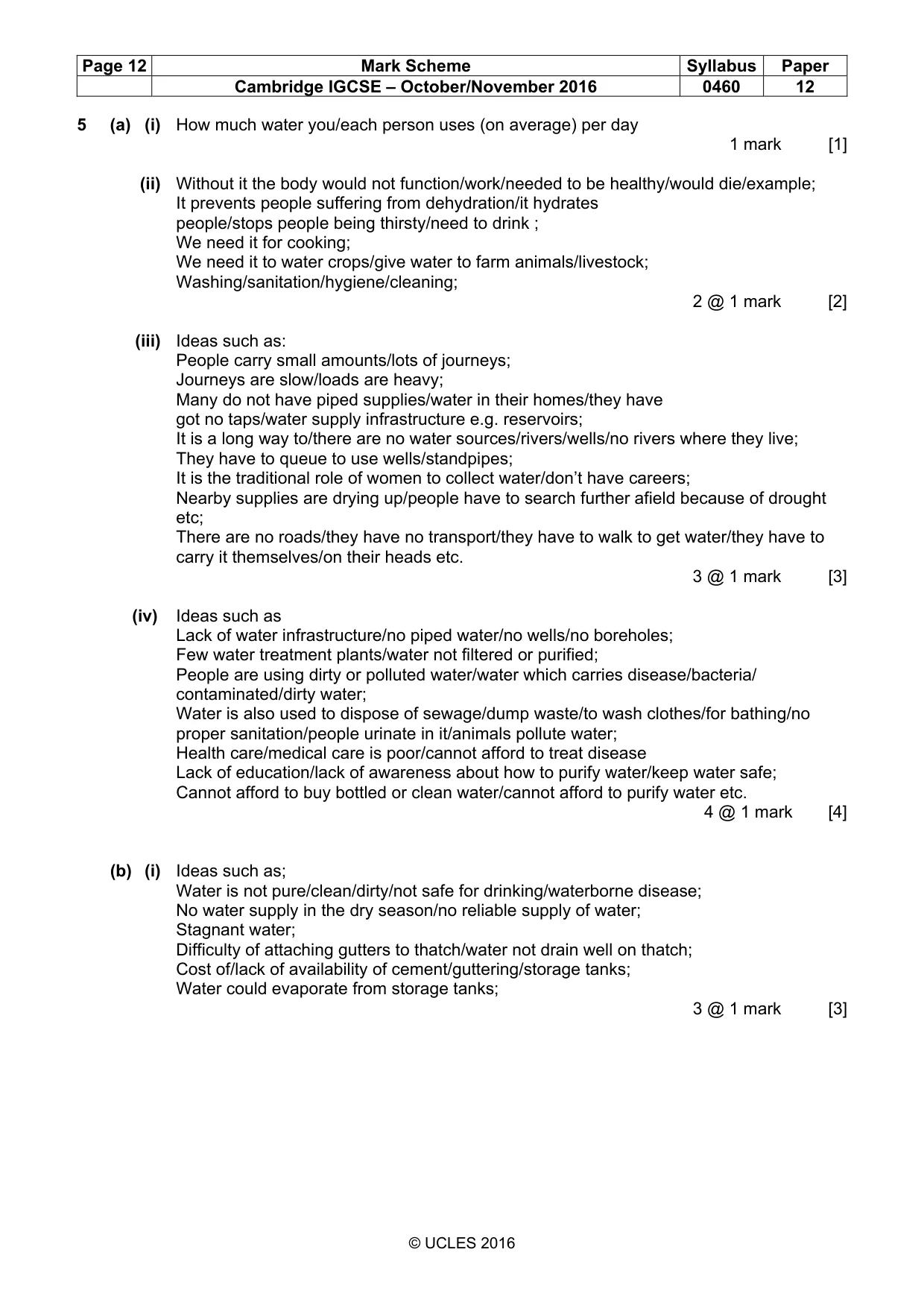 Mark scheme, page 12 of 17