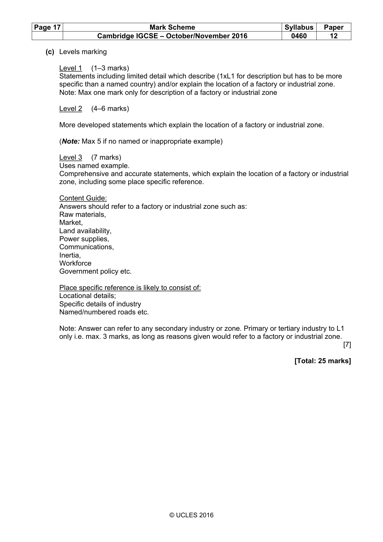 Mark scheme, page 17 of 17