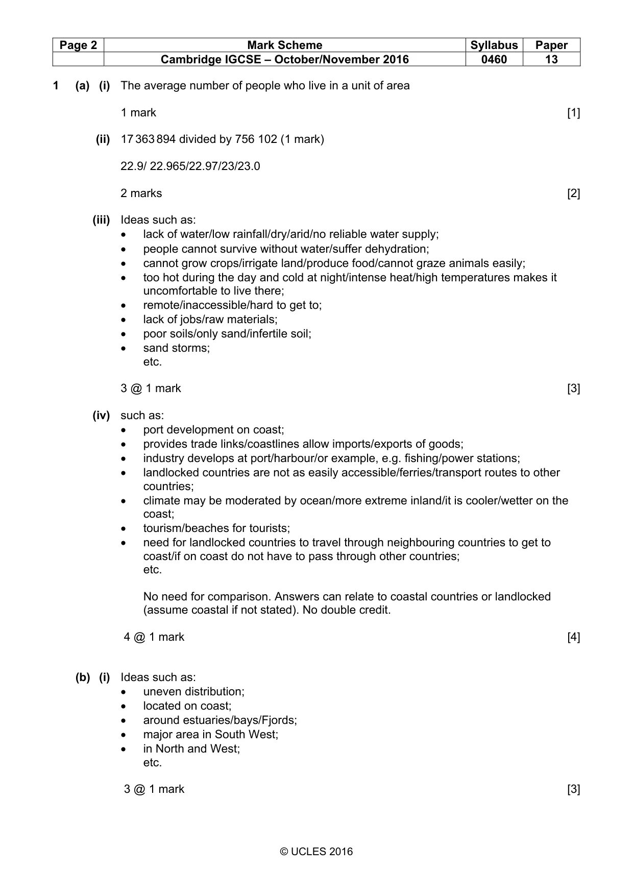 Mark scheme, page 2 of 16