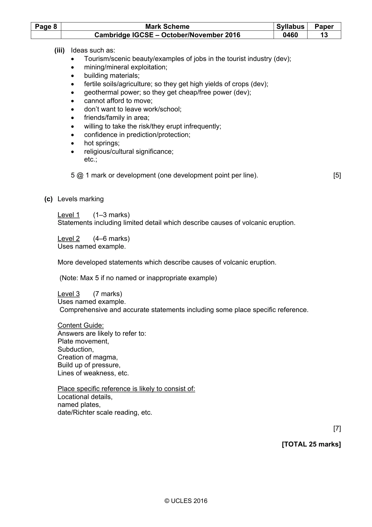 Mark scheme, page 8 of 16