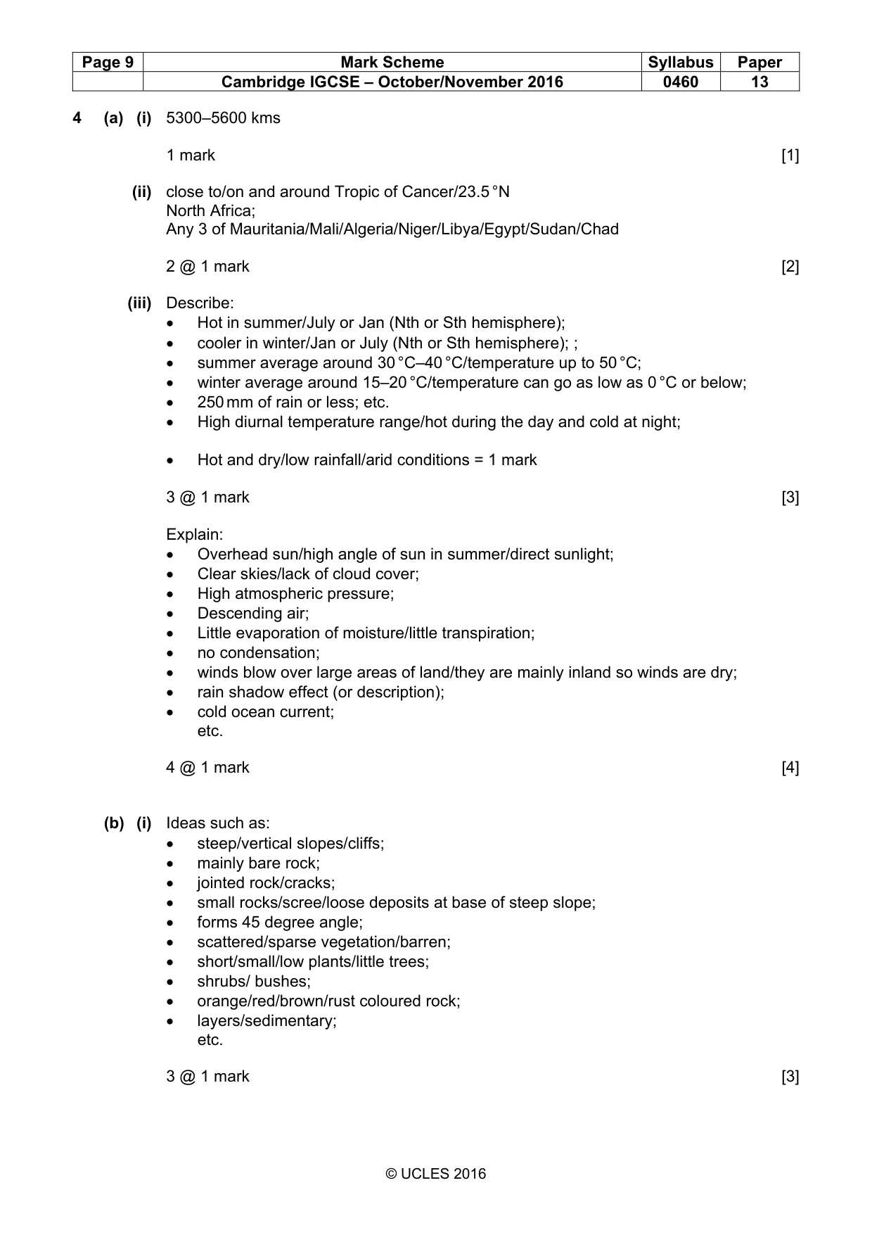 Mark scheme, page 9 of 16
