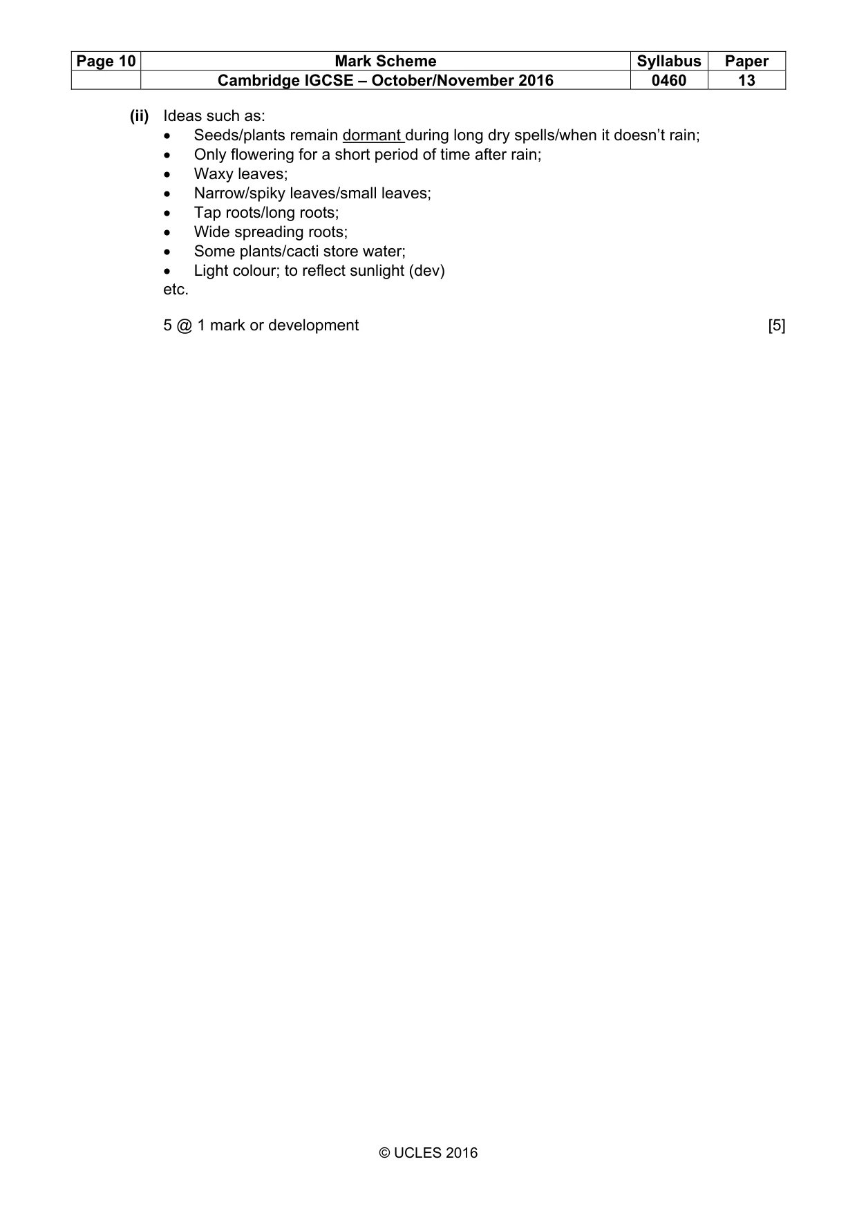 Mark scheme, page 10 of 16