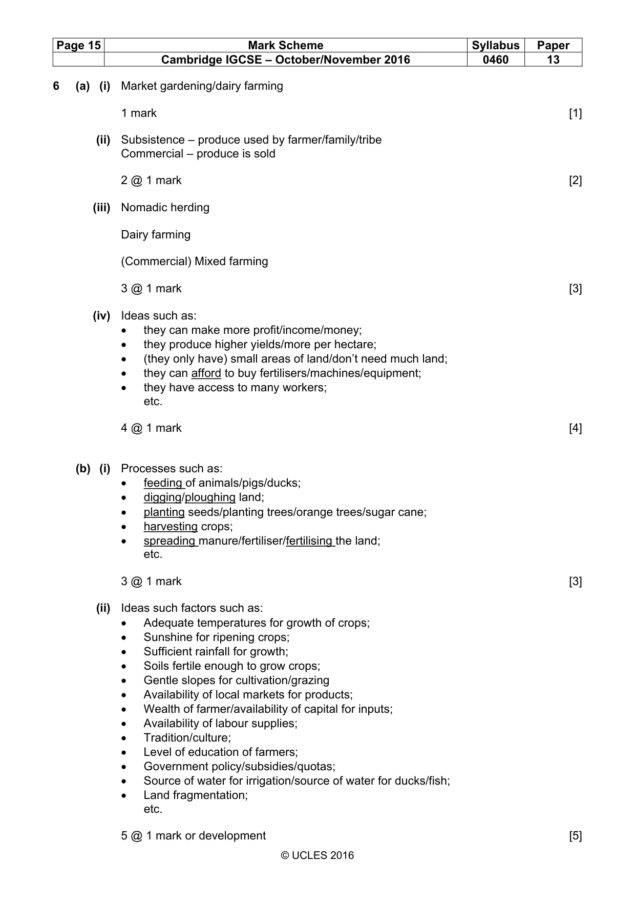 Mark scheme, page 15 of 16