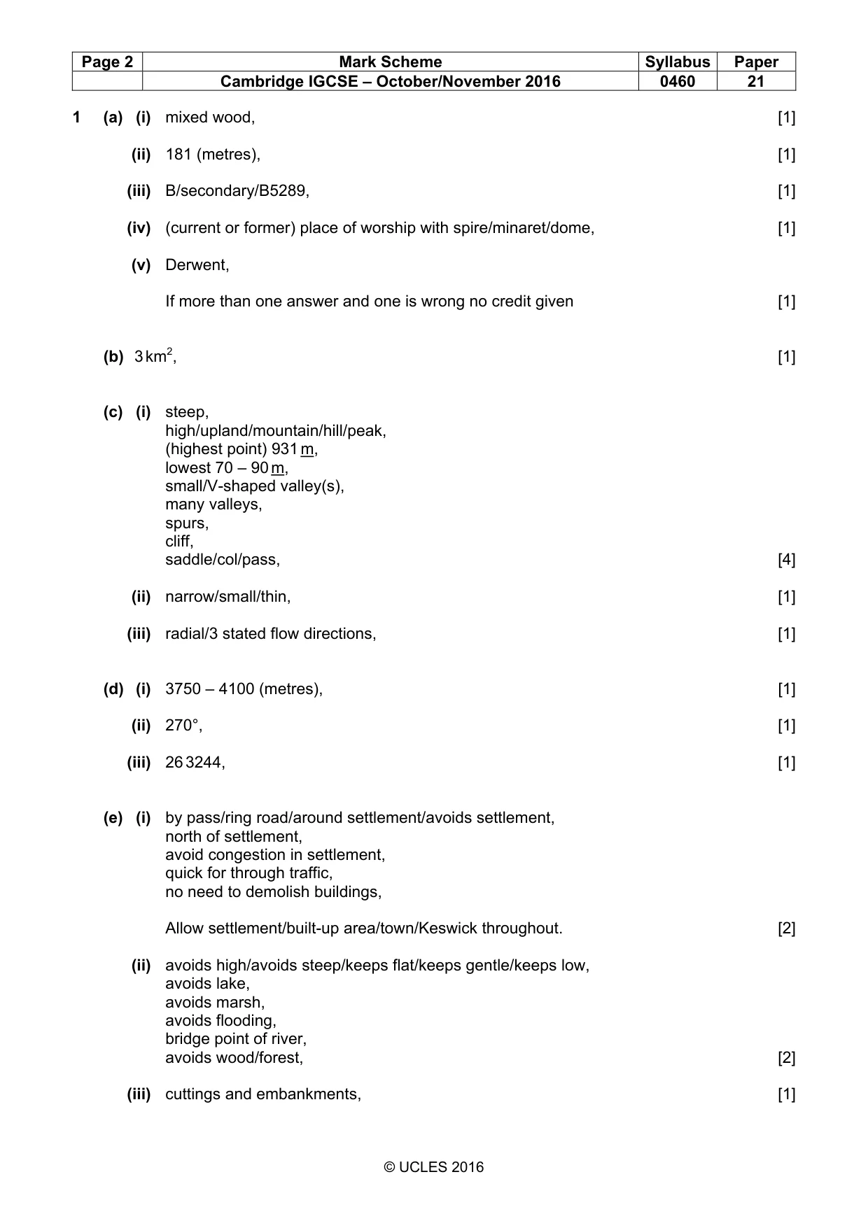 Mark scheme, page 2 of 7