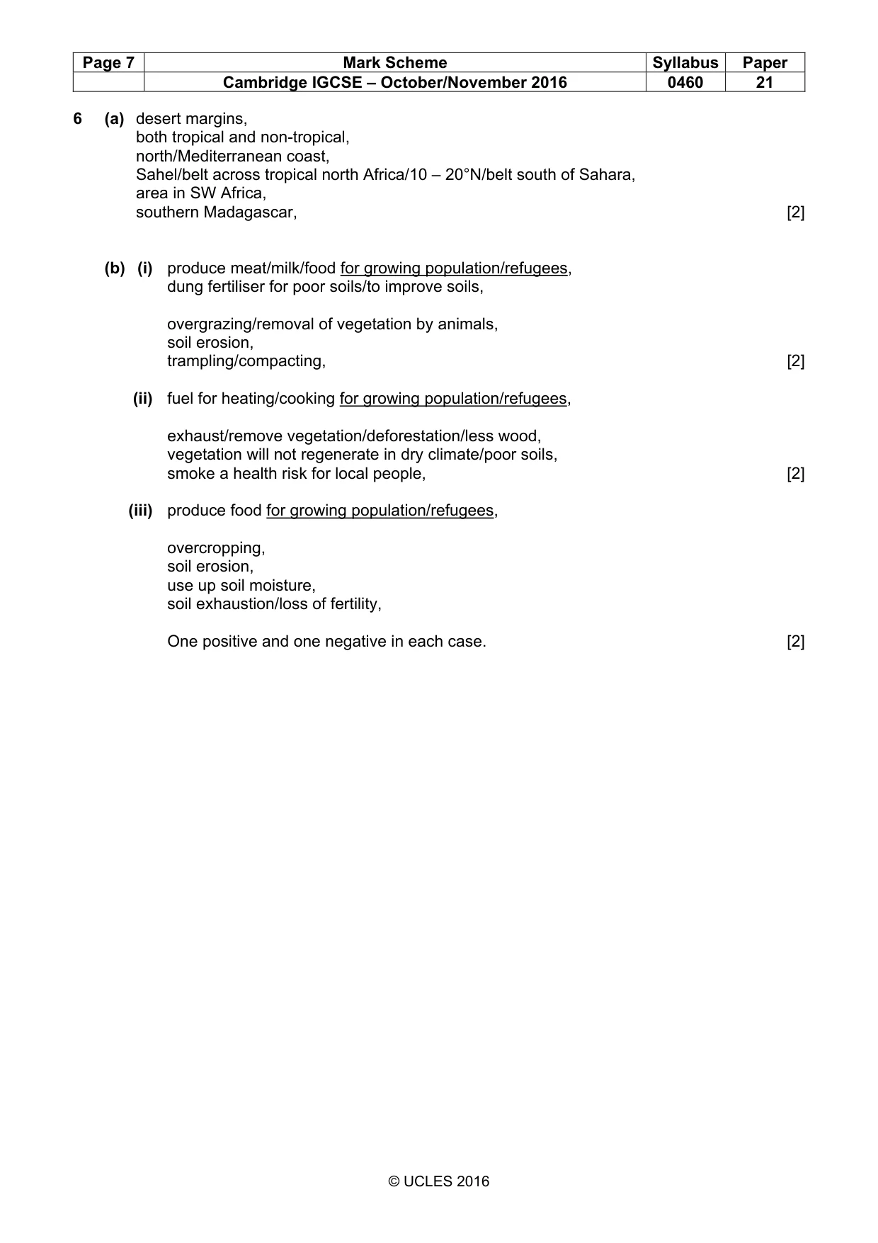 Mark scheme, page 7 of 7