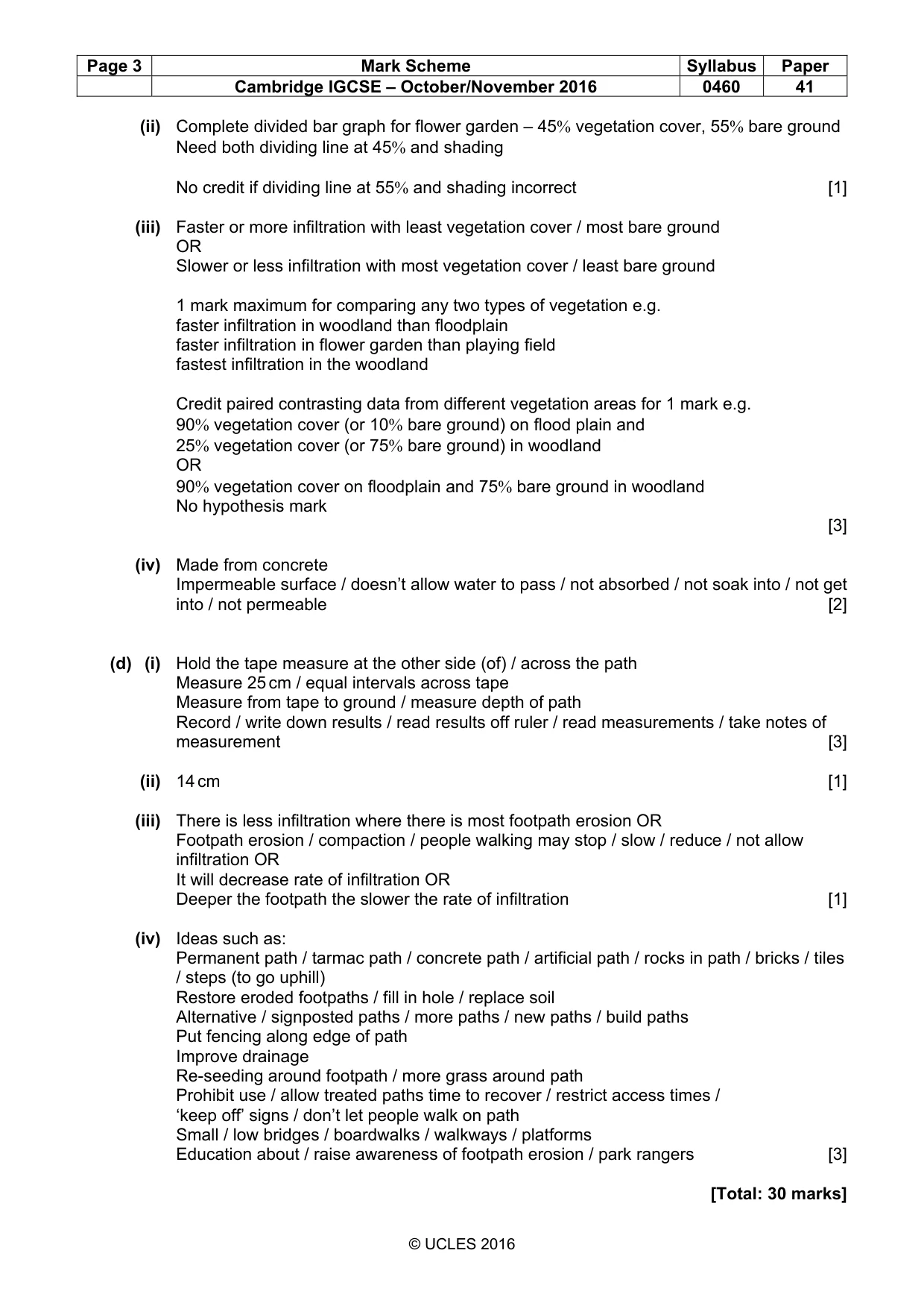 Mark scheme, page 3 of 6