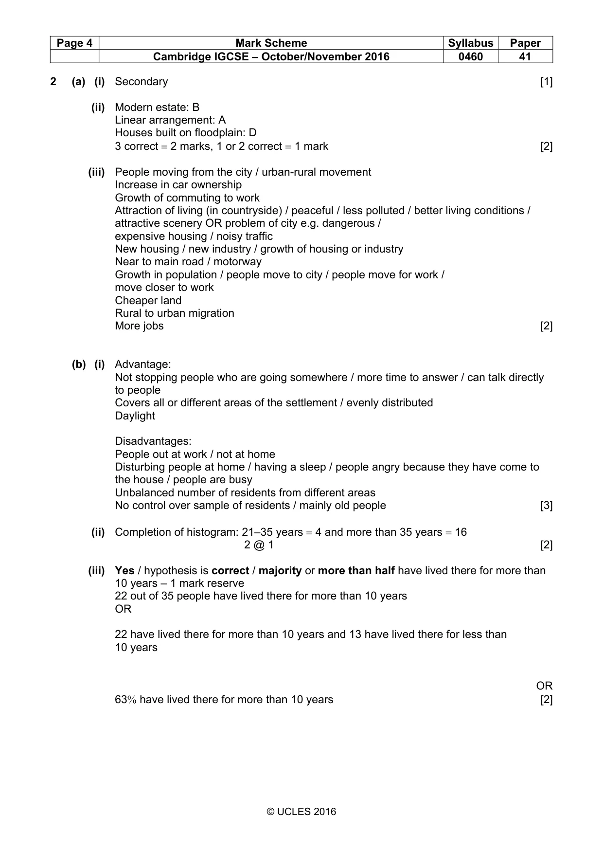 Mark scheme, page 4 of 6
