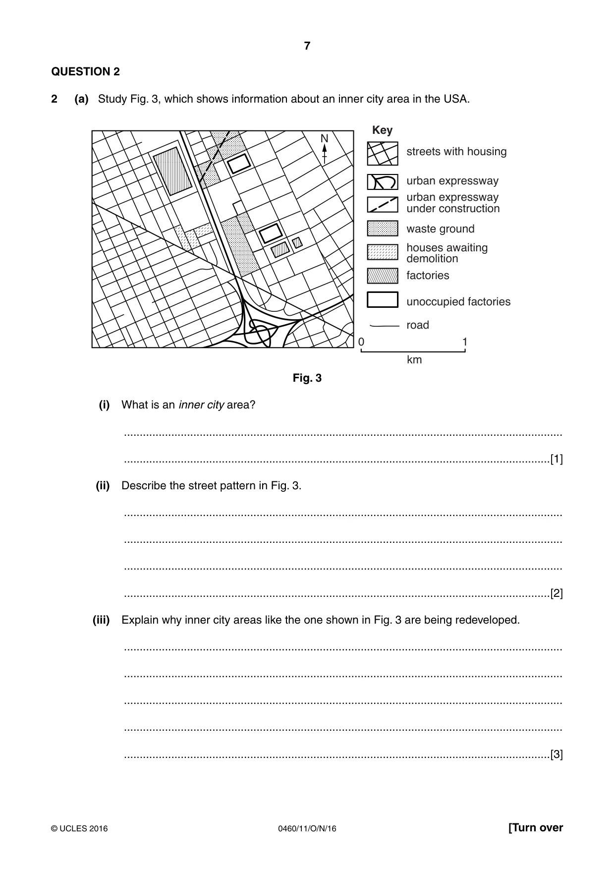 Cambridge IGCSE Geography 0460 2016 Oct/Nov Paper 1 · Variant 1 question paper, page 7 of 28