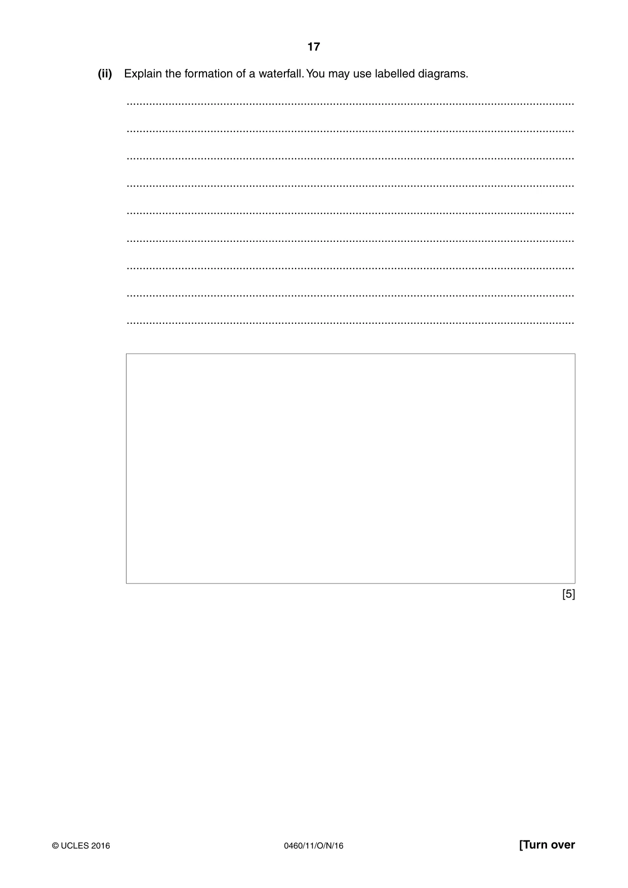 Cambridge IGCSE Geography 0460 2016 Oct/Nov Paper 1 · Variant 1 question paper, page 17 of 28