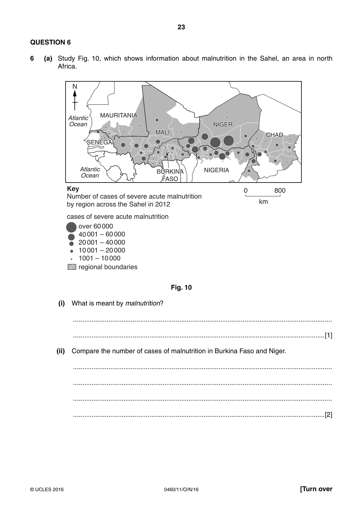 Cambridge IGCSE Geography 0460 2016 Oct/Nov Paper 1 · Variant 1 question paper, page 23 of 28