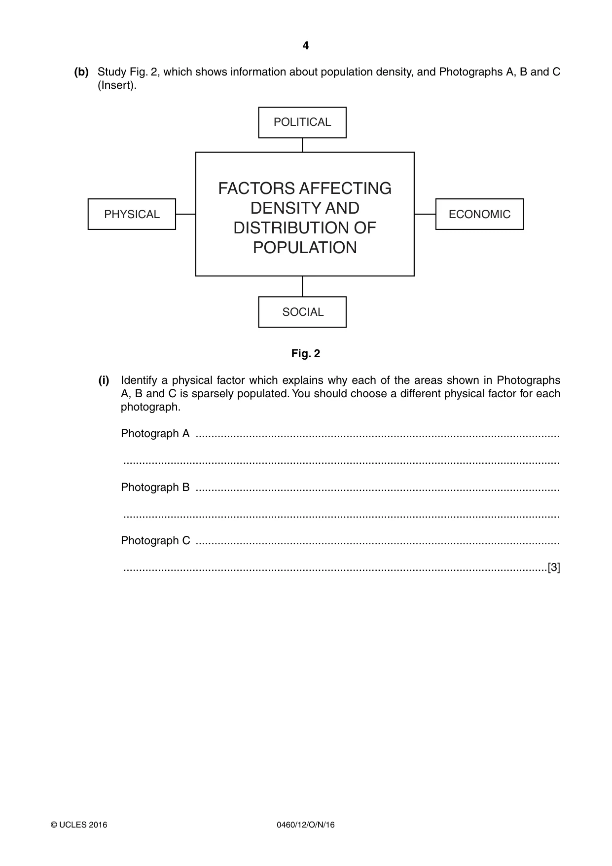 Cambridge IGCSE Geography 0460 2016 Oct/Nov Paper 1 · Variant 2 question paper, page 4 of 36